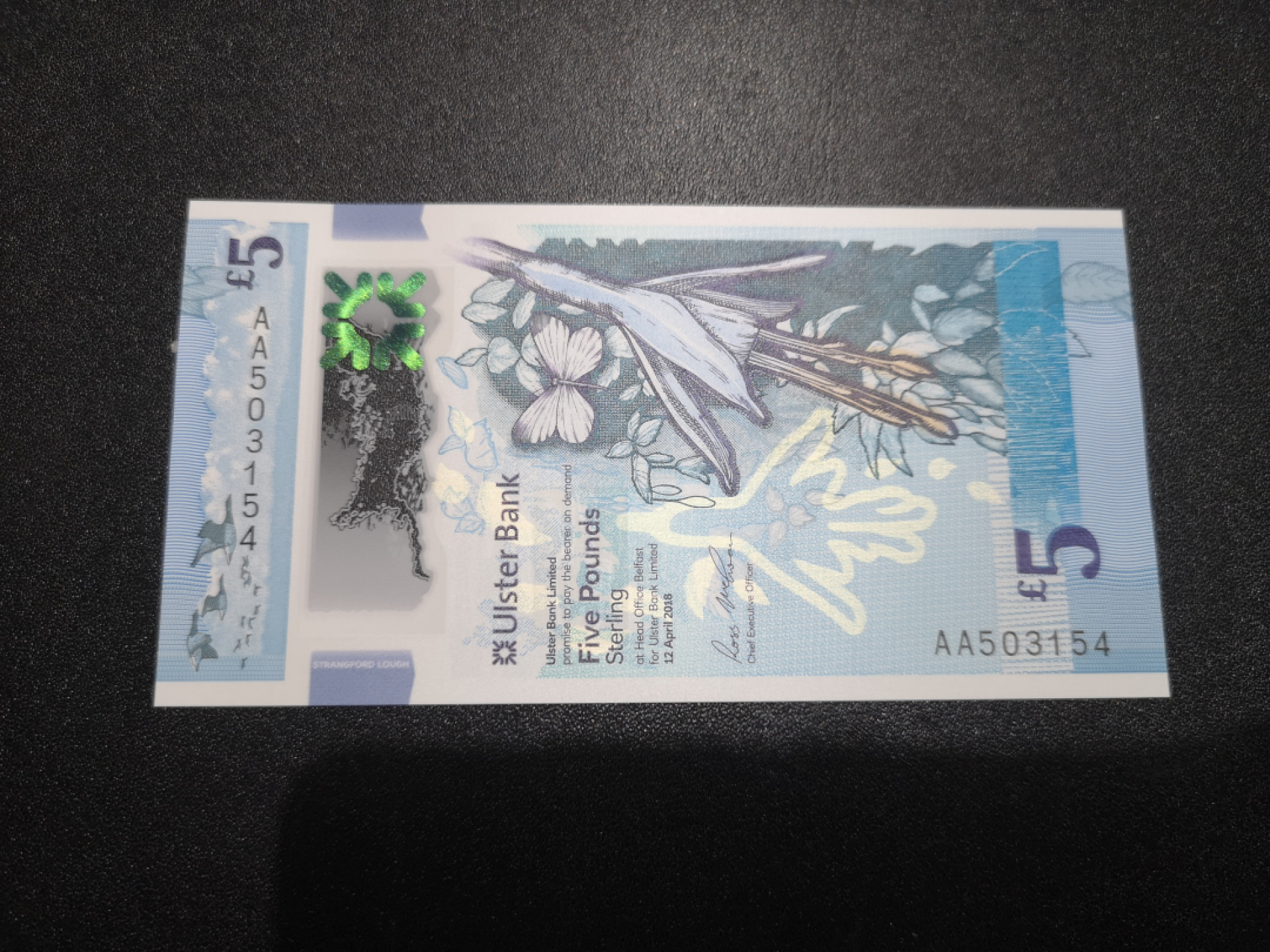 《外钞收藏家》第一百四十七期拍卖连拍第一场（98件） 2018年北爱尔兰5镑 首发AA冠 全新UNC