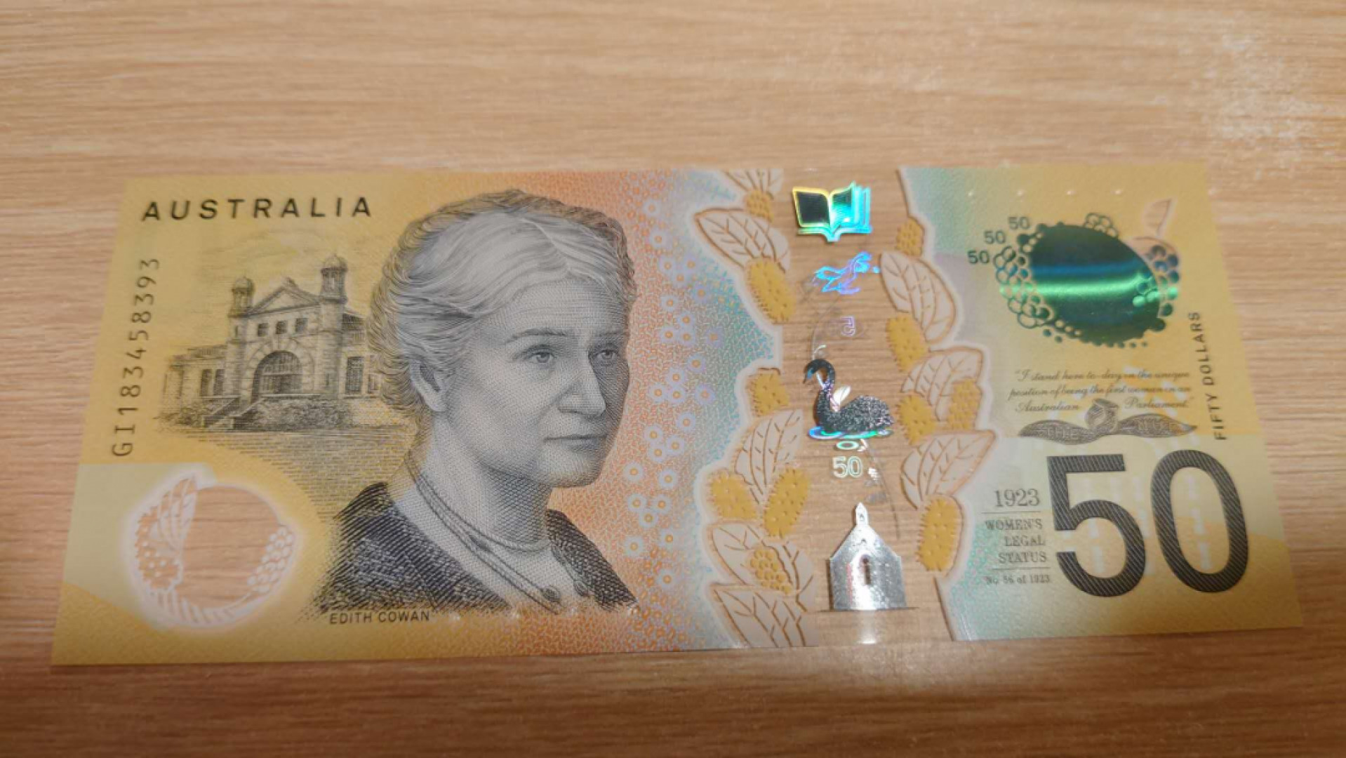 【囧羊收藏】精选微拍总第四十期暨2021年第31期 各国货币精选 2018年澳大利亚50元塑料钞 全新UNC 高位带4尾号393