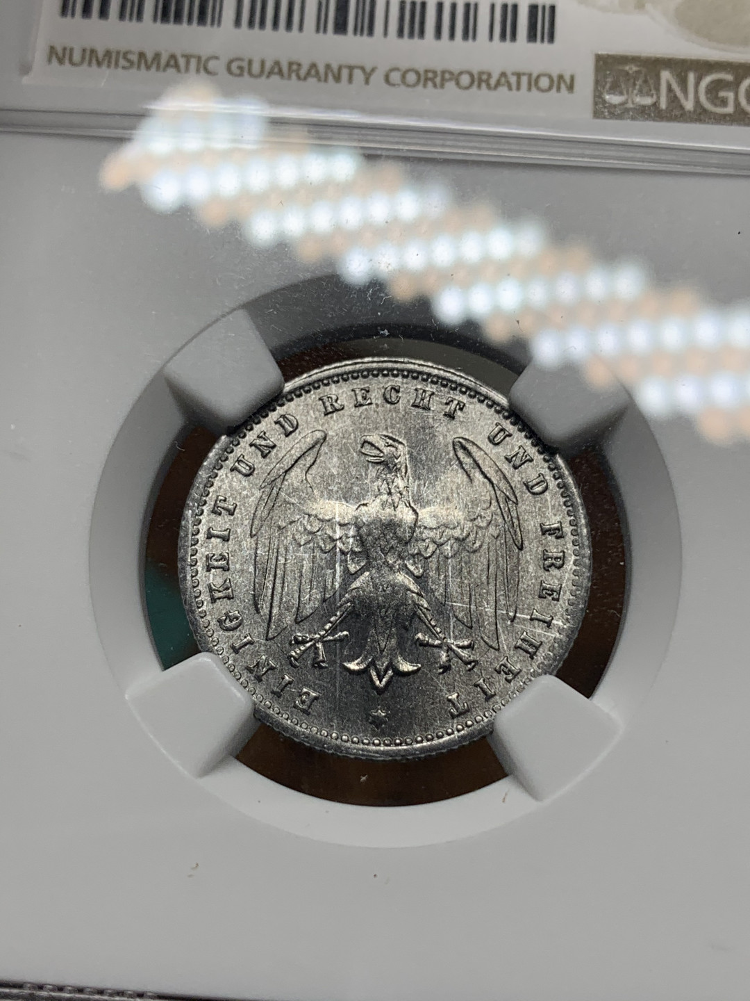 《竞宝斋》钱币微拍-第15场-本周日，周一2场连拍（全场顺丰包邮） NGC MS64 德国魏玛 1923年 200马克 F厂符腾堡