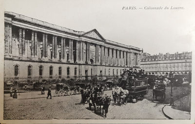 百年法国巴黎明信片精选（都带出处，方便收藏） - 法国巴黎卢浮宫柱廊