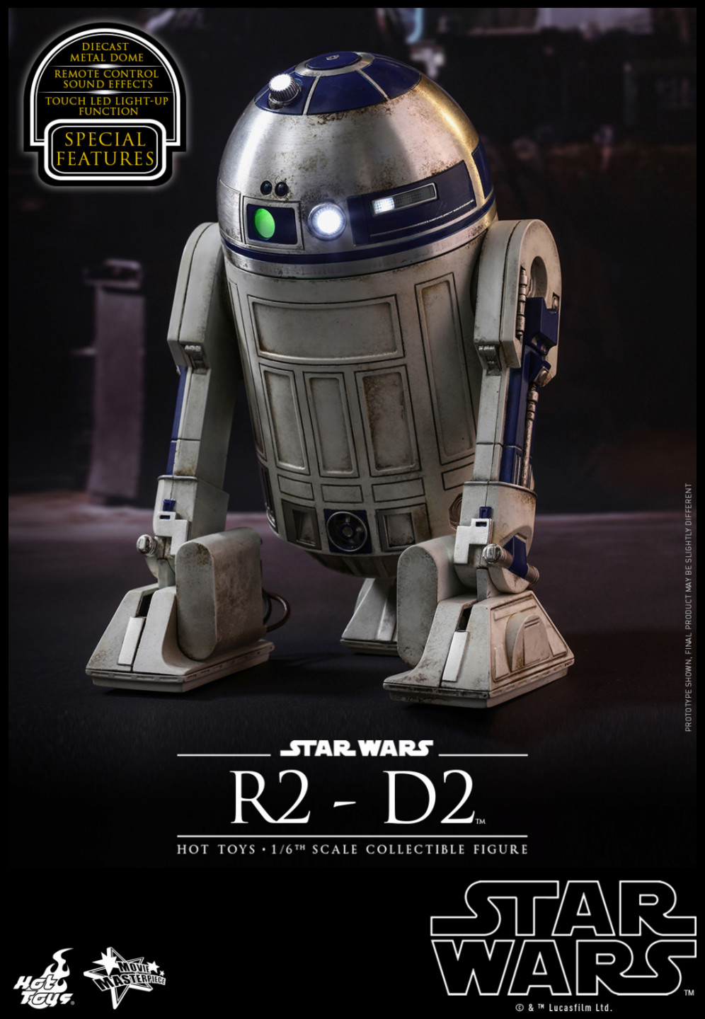 零元拍：Hottoys 1/6 MMS408《星球大战-原力觉醒》- 机器人 R2-D2，全新未拆。