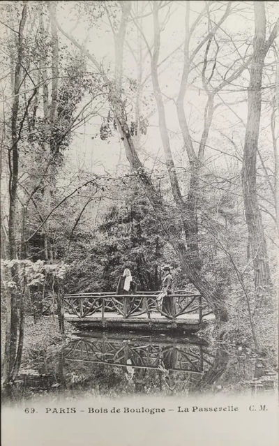 百年法国巴黎明信片精选（都带出处，方便收藏） - 法国布洛涅森林和贵妇人