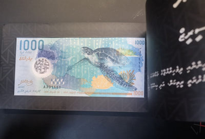 【Blue Auction】世界纸币精拍第142期——海伯格夫人（共75拍） - 【原装带册 全同靓号331111】马尔代夫10～1000拉菲亚 全新unc