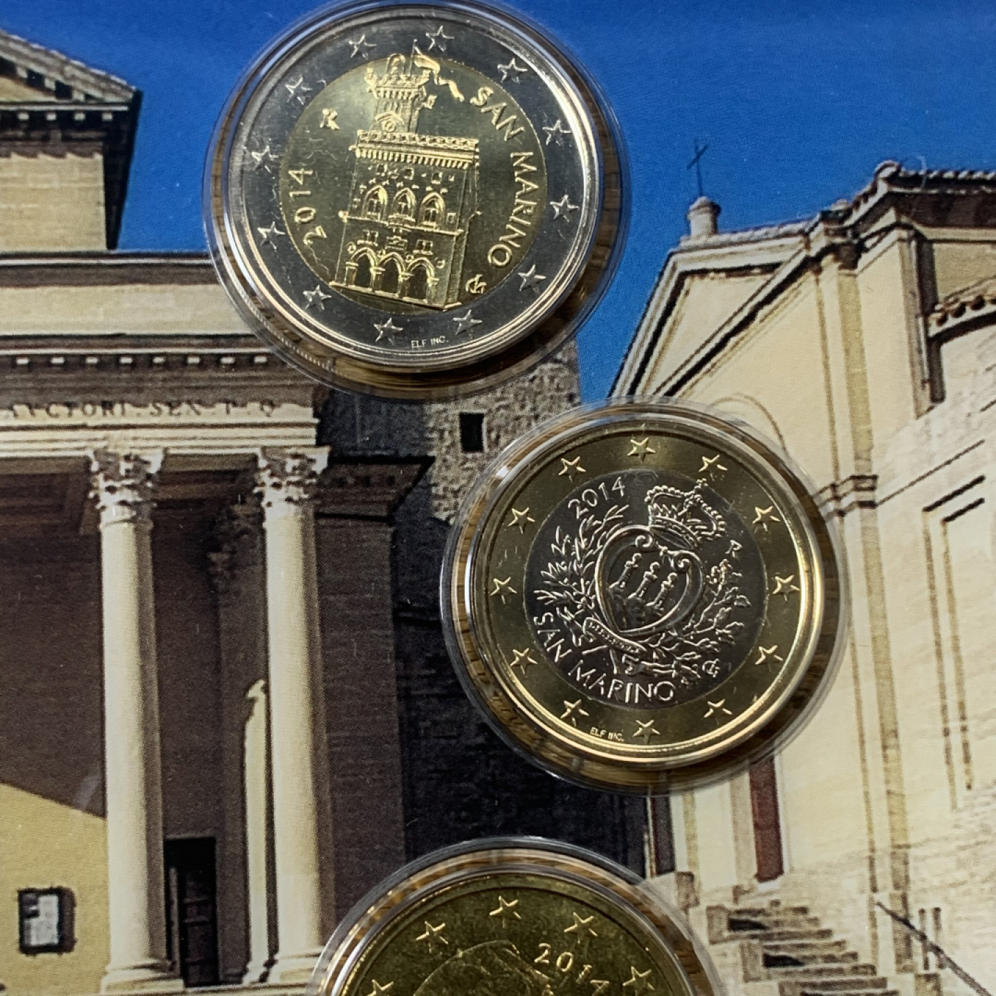 《竞宝斋》钱币微拍-第16场-本周日，周一2场连拍（全场顺丰包邮） 圣马力诺2014年原封套币