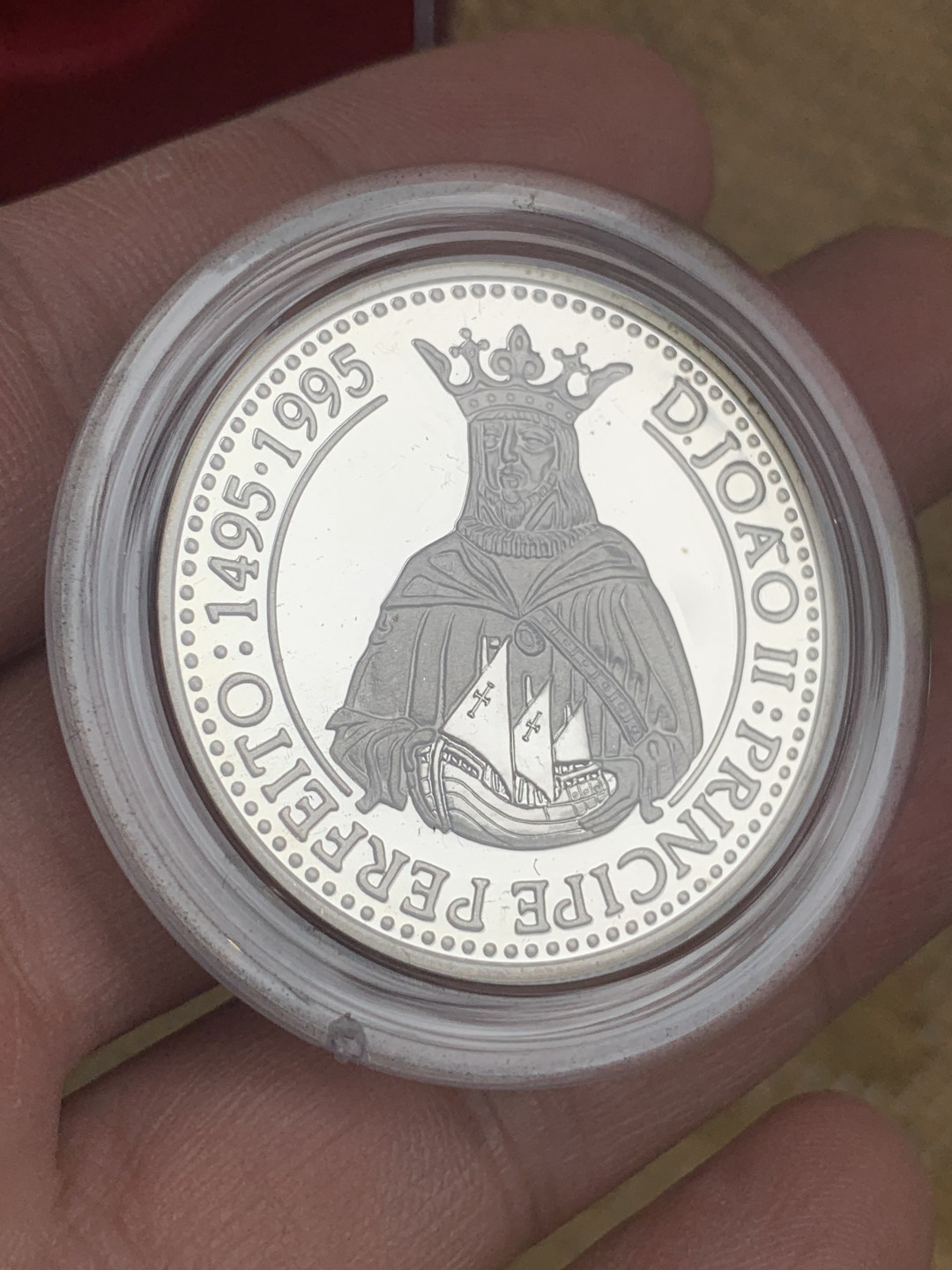 《竞宝斋》钱币微拍-第16场-本周日，周一2场连拍（全场顺丰包邮） 葡萄牙探索发现系列1994年原装精制大银4枚套 银币重106克