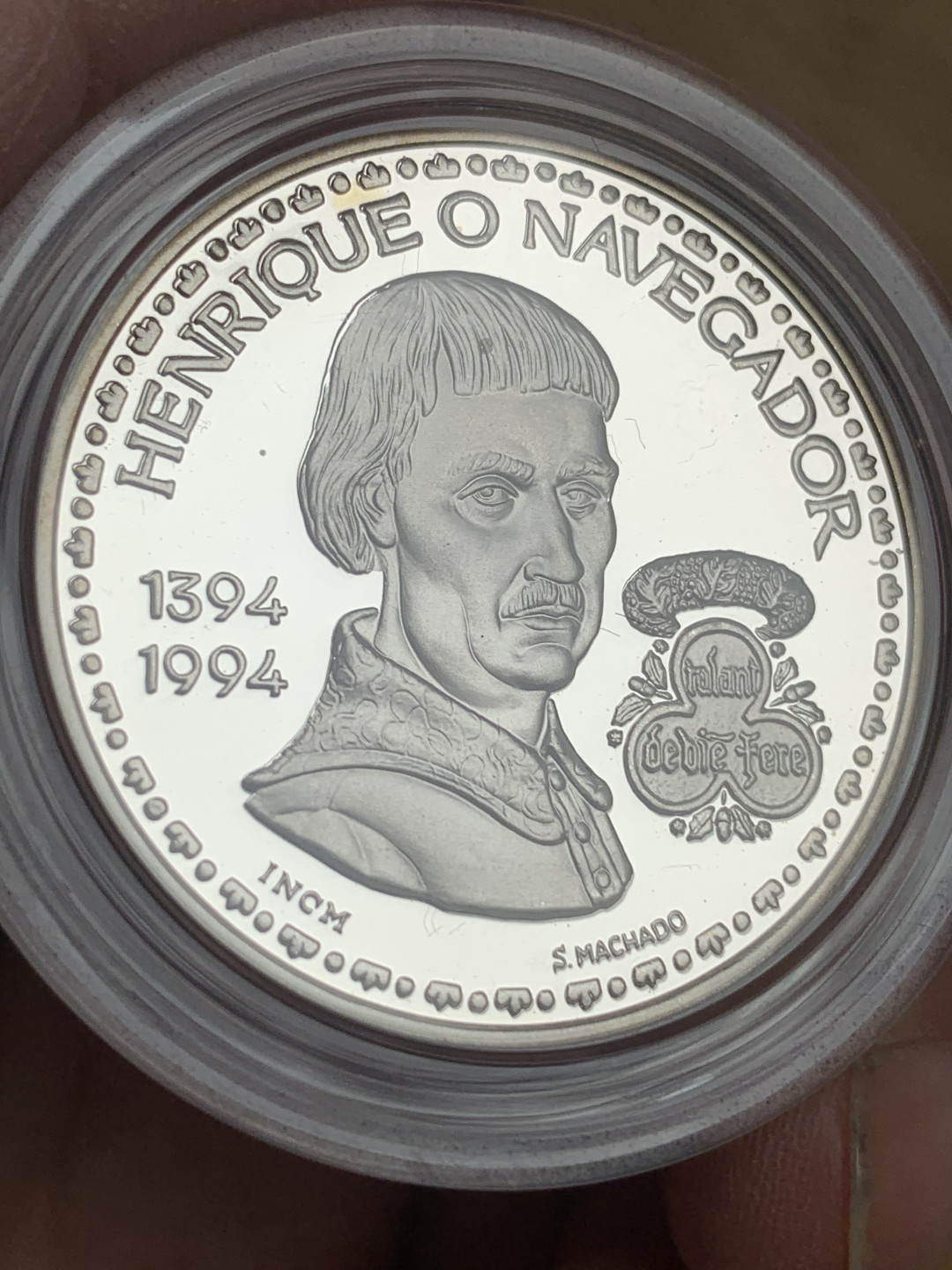 《竞宝斋》钱币微拍-第16场-本周日，周一2场连拍（全场顺丰包邮） 葡萄牙探索发现系列1994年原装精制大银4枚套 银币重106克