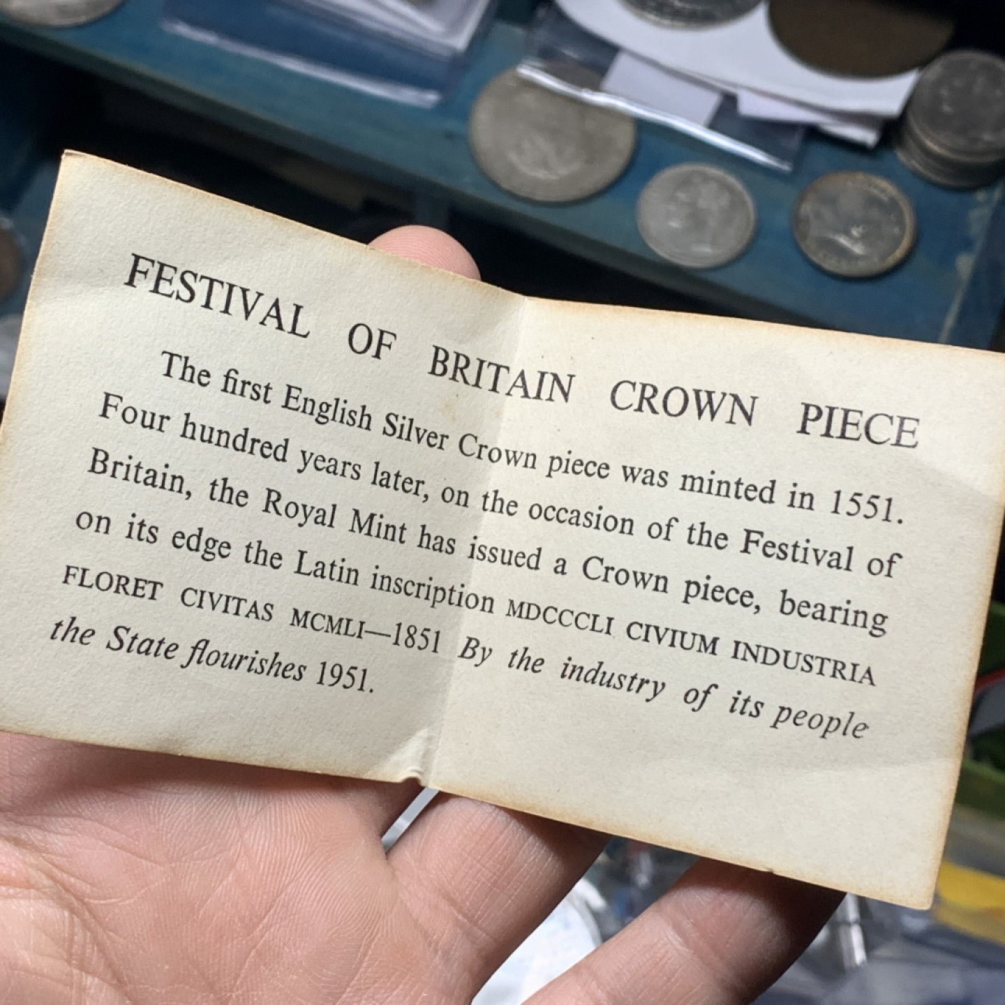 《竞宝斋》钱币微拍-第16场-本周日，周一2场连拍（全场顺丰包邮） 英国 1951年 原盒装 好品 镍马剑 乔六克朗