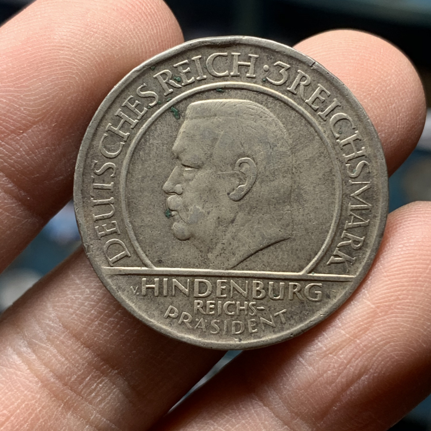 《竞宝斋》钱币微拍-第16场-本周日，周一2场连拍（全场顺丰包邮） 德国 魏玛 3马克 1929年A版 宪法 银币