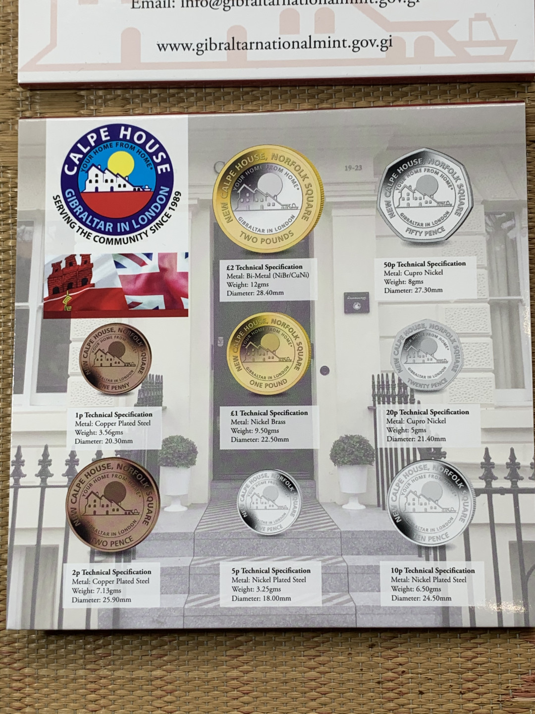 《竞宝斋》钱币微拍-第16场-本周日，周一2场连拍（全场顺丰包邮） 直布罗陀2018年原封套币