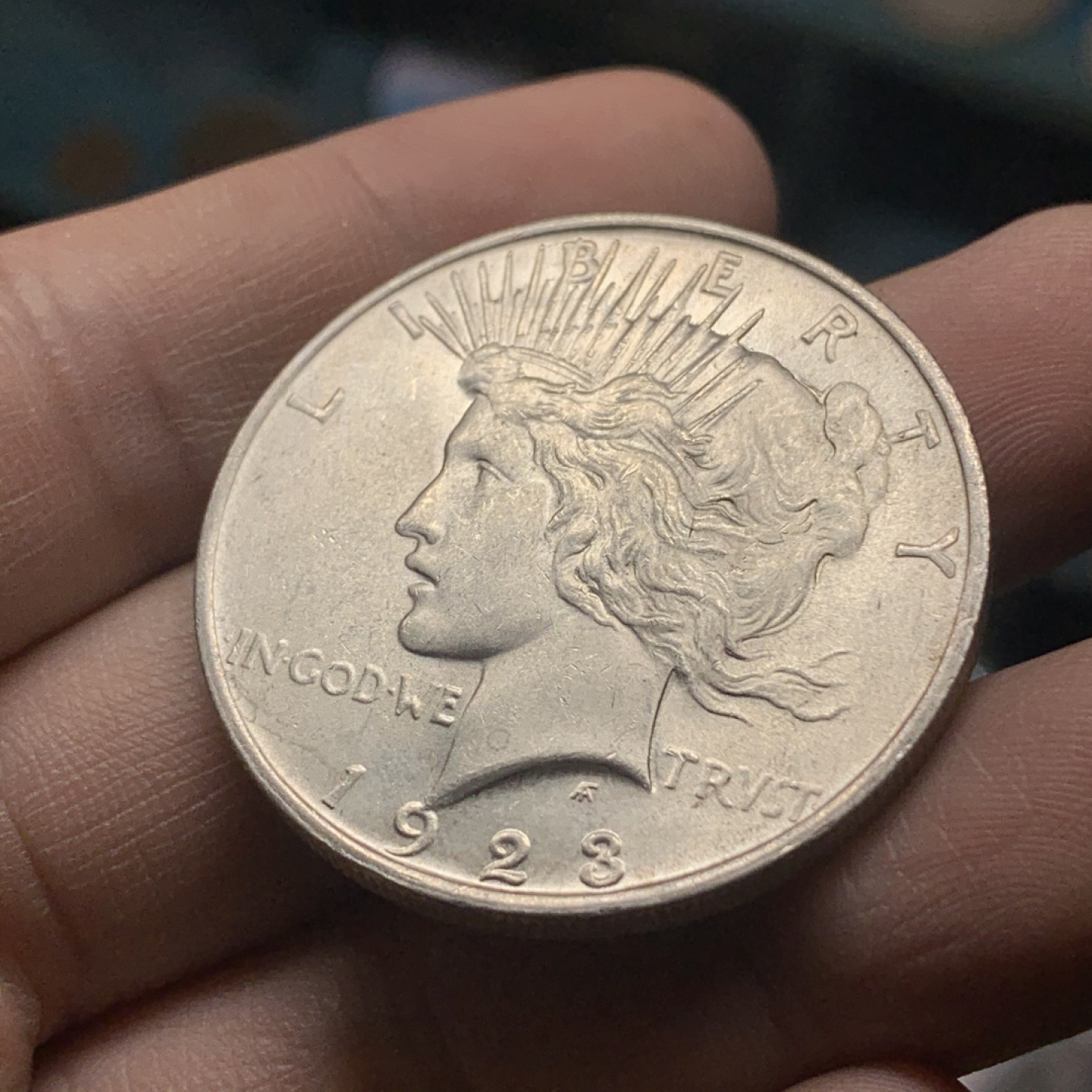 《竞宝斋》钱币微拍-第16场-本周日，周一2场连拍（全场顺丰包邮） 原光 美国 1923 年 和平 美元大银币