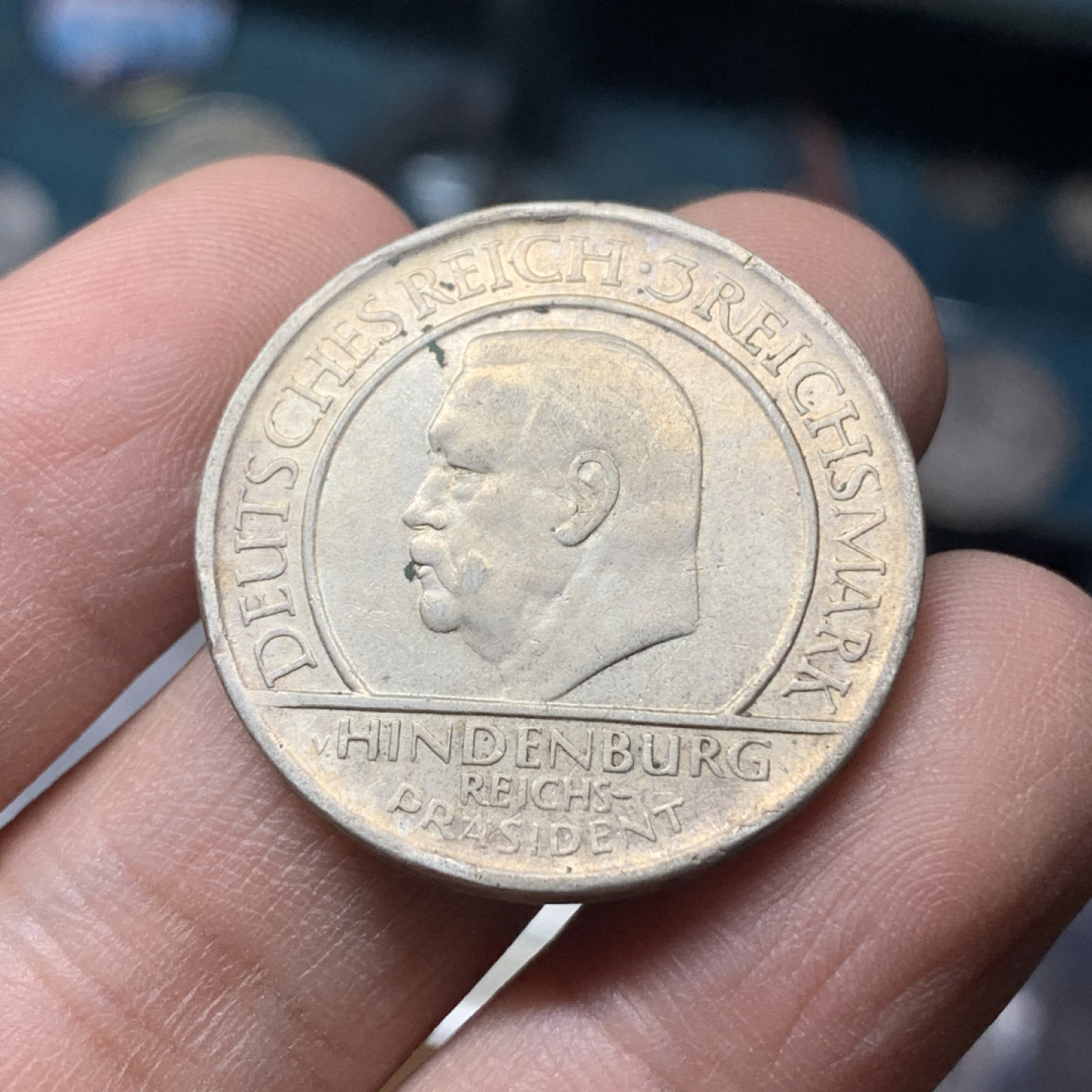 《竞宝斋》钱币微拍-第16场-本周日，周一2场连拍（全场顺丰包邮） 德国 魏玛 3马克 1929年A版 宪法 银币