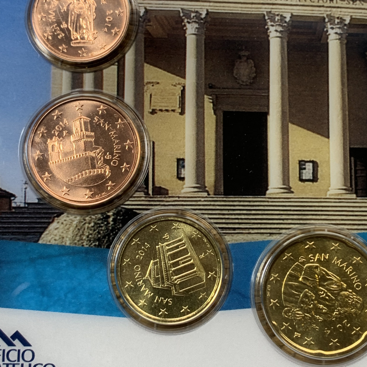 《竞宝斋》钱币微拍-第16场-本周日，周一2场连拍（全场顺丰包邮） 圣马力诺2014年原封套币