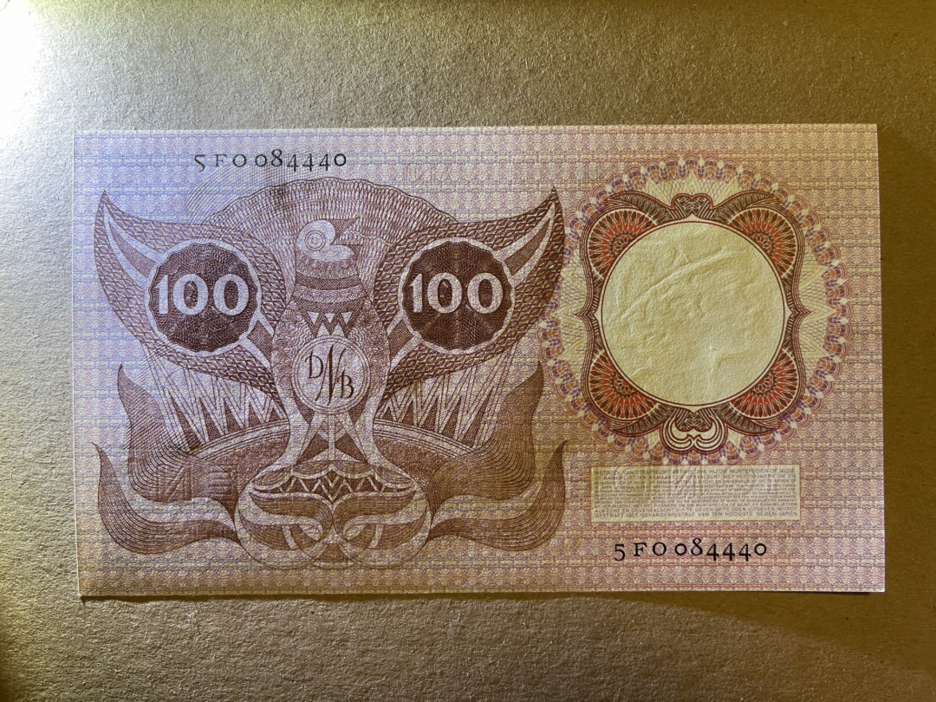 《张总收藏》43期—高分名誉 荷兰100盾 UNC- 1953年 伊拉斯谟