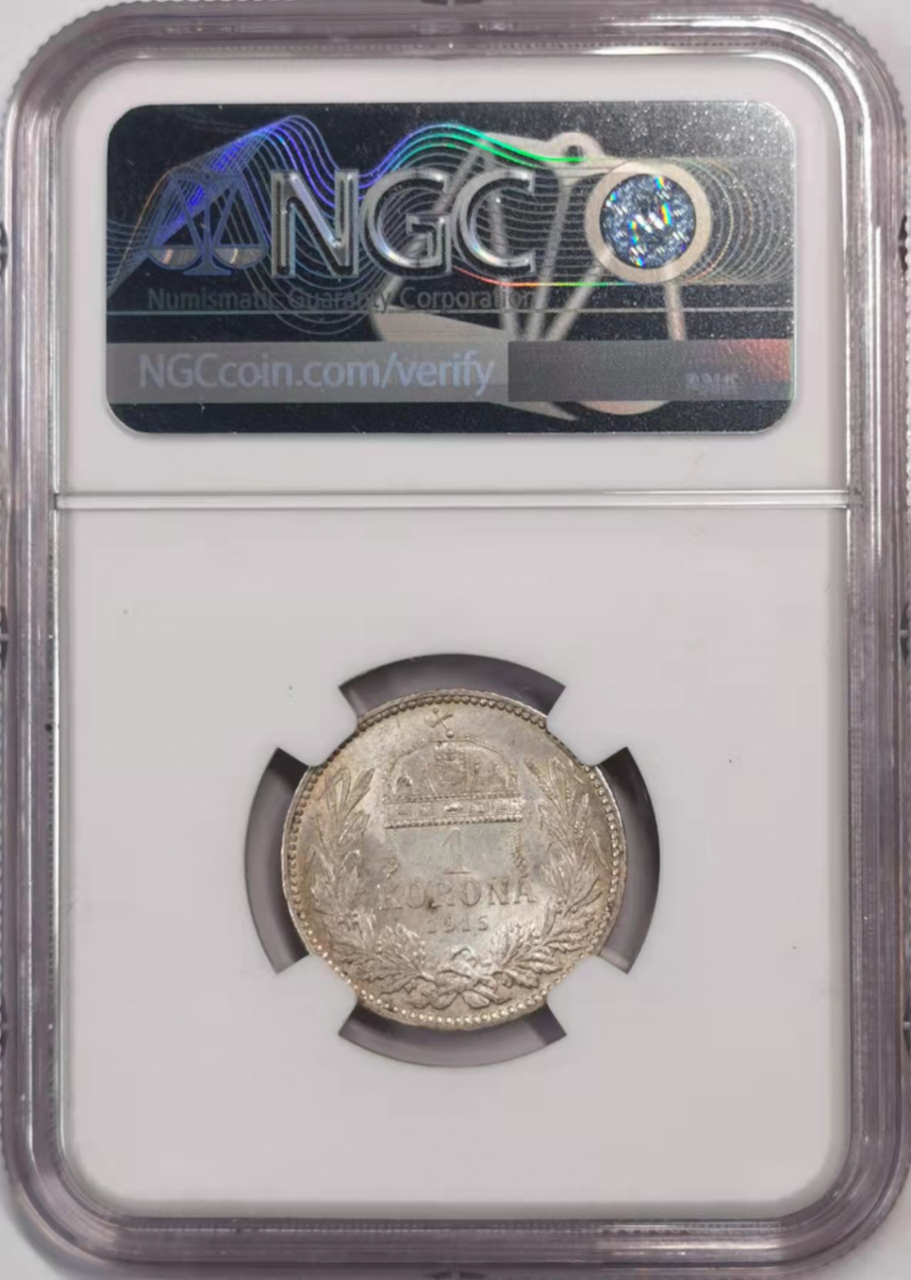 凡希社世界钱币微拍第一百七十九期 1915KB匈牙利科罗纳银币NGC-MS62