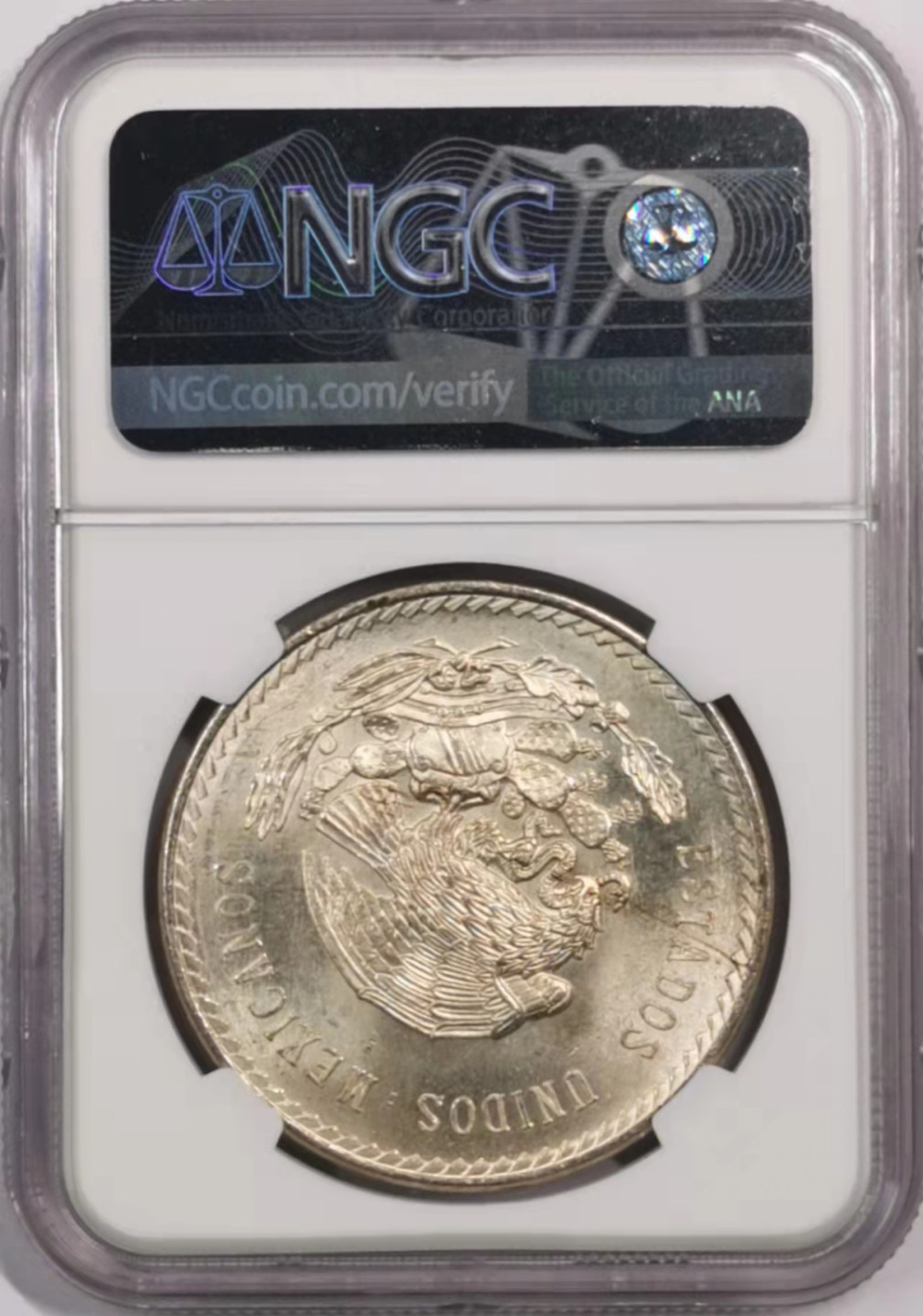 凡希社世界钱币微拍第一百七十九期 1948mo墨西哥印第安头像5比索大银NGC-MS66