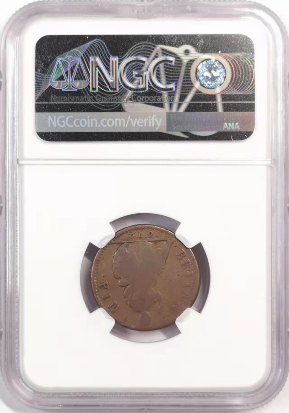 凡希社世界钱币微拍第一百七十九期 1672英国查理二世法新NGC-VF20