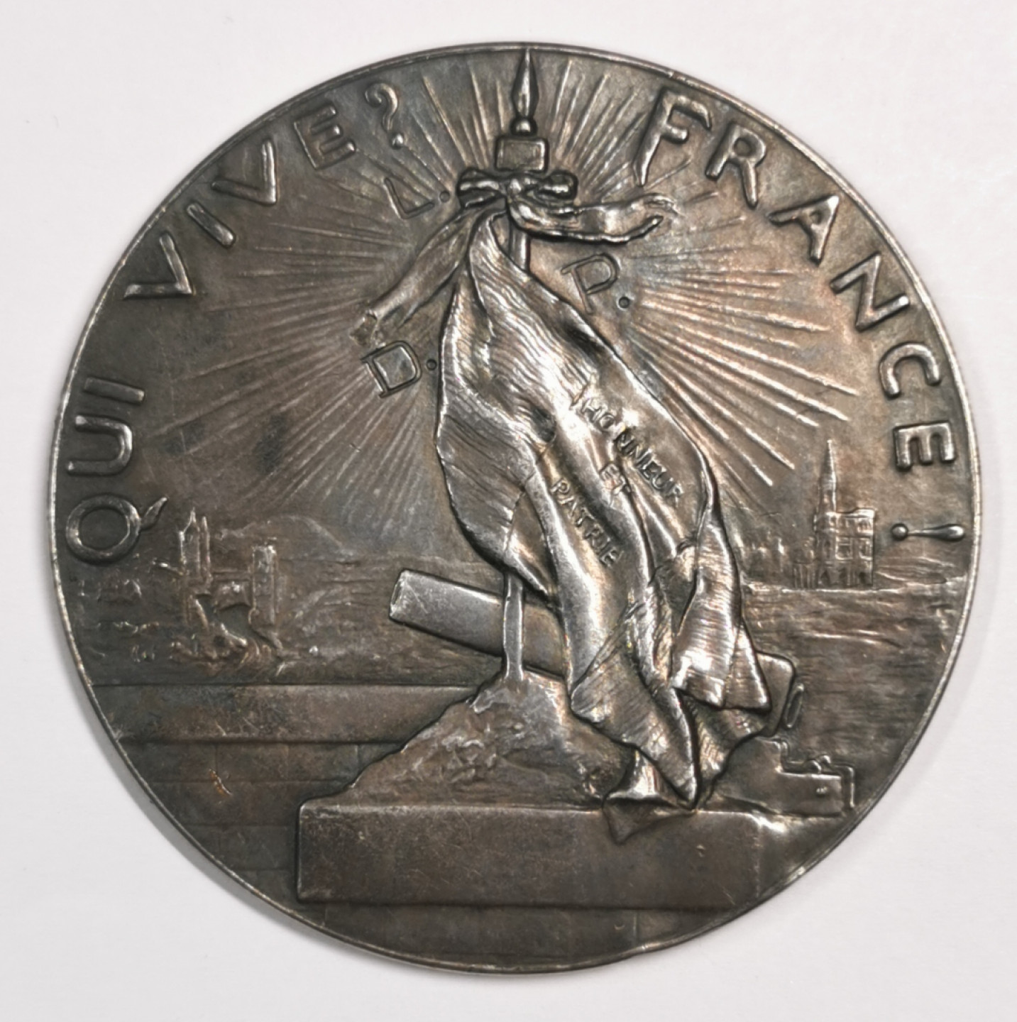 凡希社世界钱币微拍第一百七十九期 1884巴黎全法射击比赛纪念大银章AU