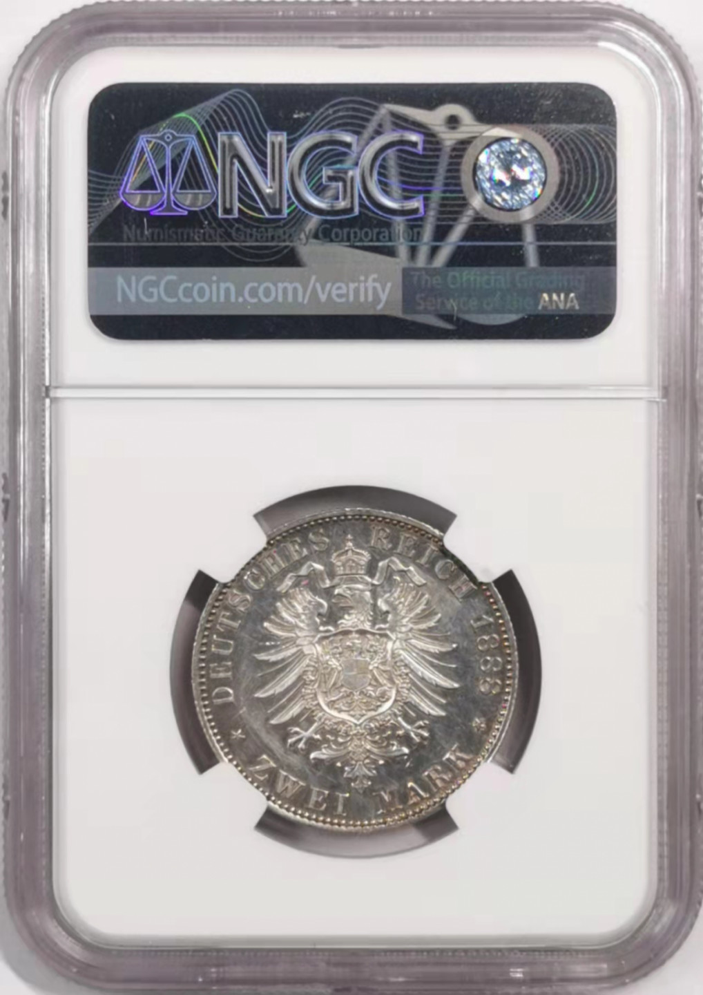 凡希社世界钱币微拍第一百七十九期 1888普鲁士2马克短翅NGC-UNCD