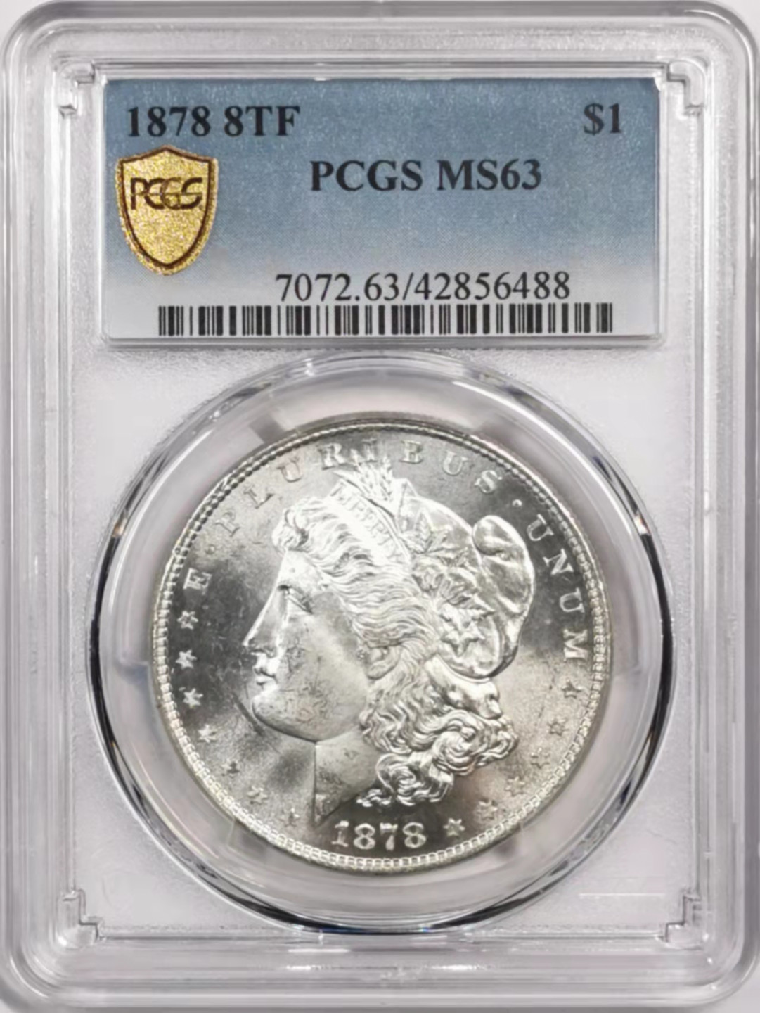 凡希社世界钱币微拍第一百七十九期 1887 8TF美国摩根壹圆PCGS-MS63八羽鹰