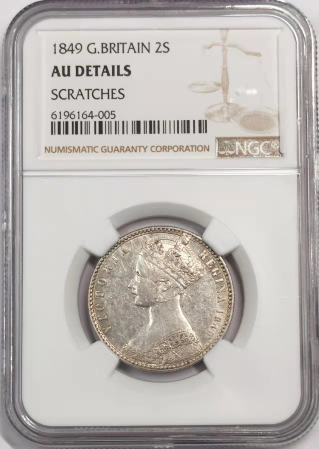 凡希社世界钱币微拍第一百七十九期 1849英国十进制2先令（1/10镑）NGC-AUD