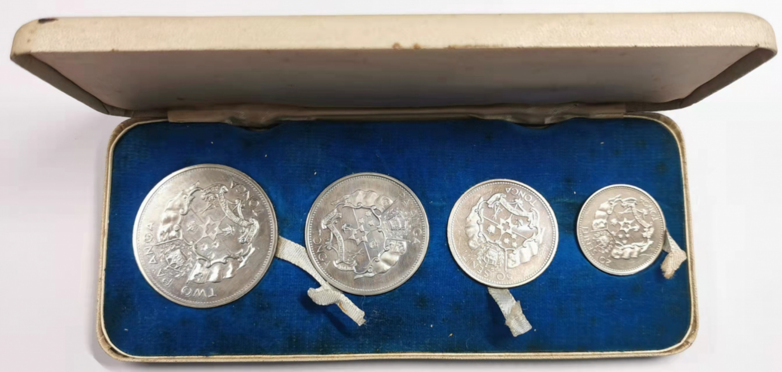 凡希社世界钱币微拍第一百七十九期 1967汤加王国加冕纪念精铸PS原盒好品