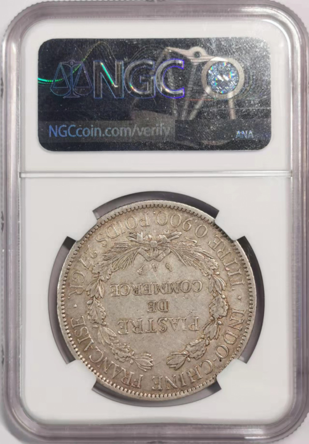 凡希社世界钱币微拍第一百七十九期 1898法属印度支那皮亚斯特大银NGC-XF45