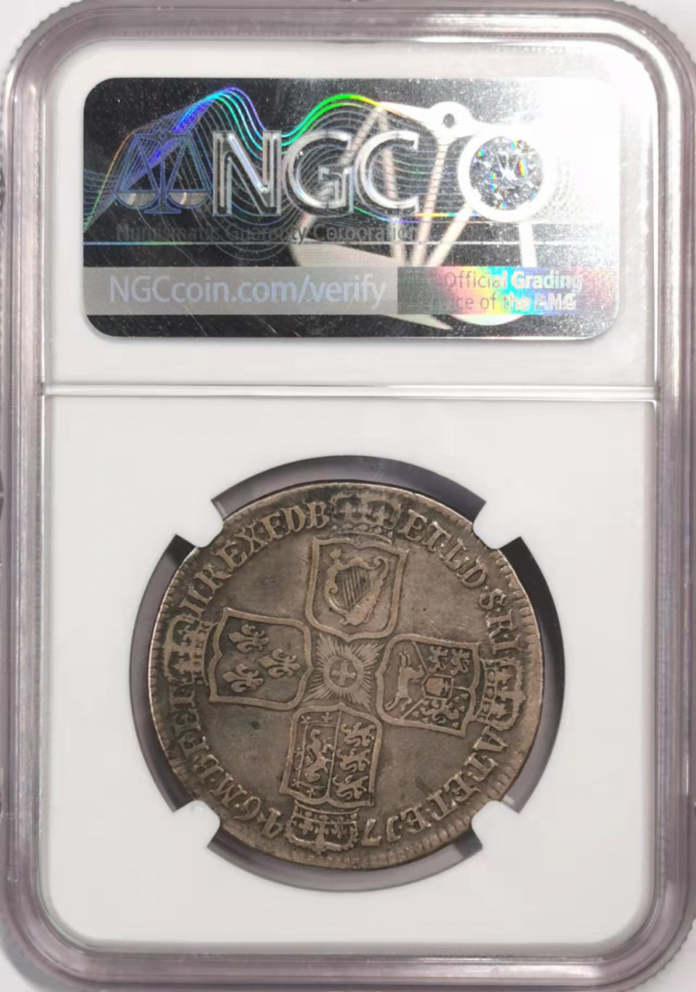 凡希社世界钱币微拍第一百七十九期 1746英国乔二利马半克朗NGC-VF20