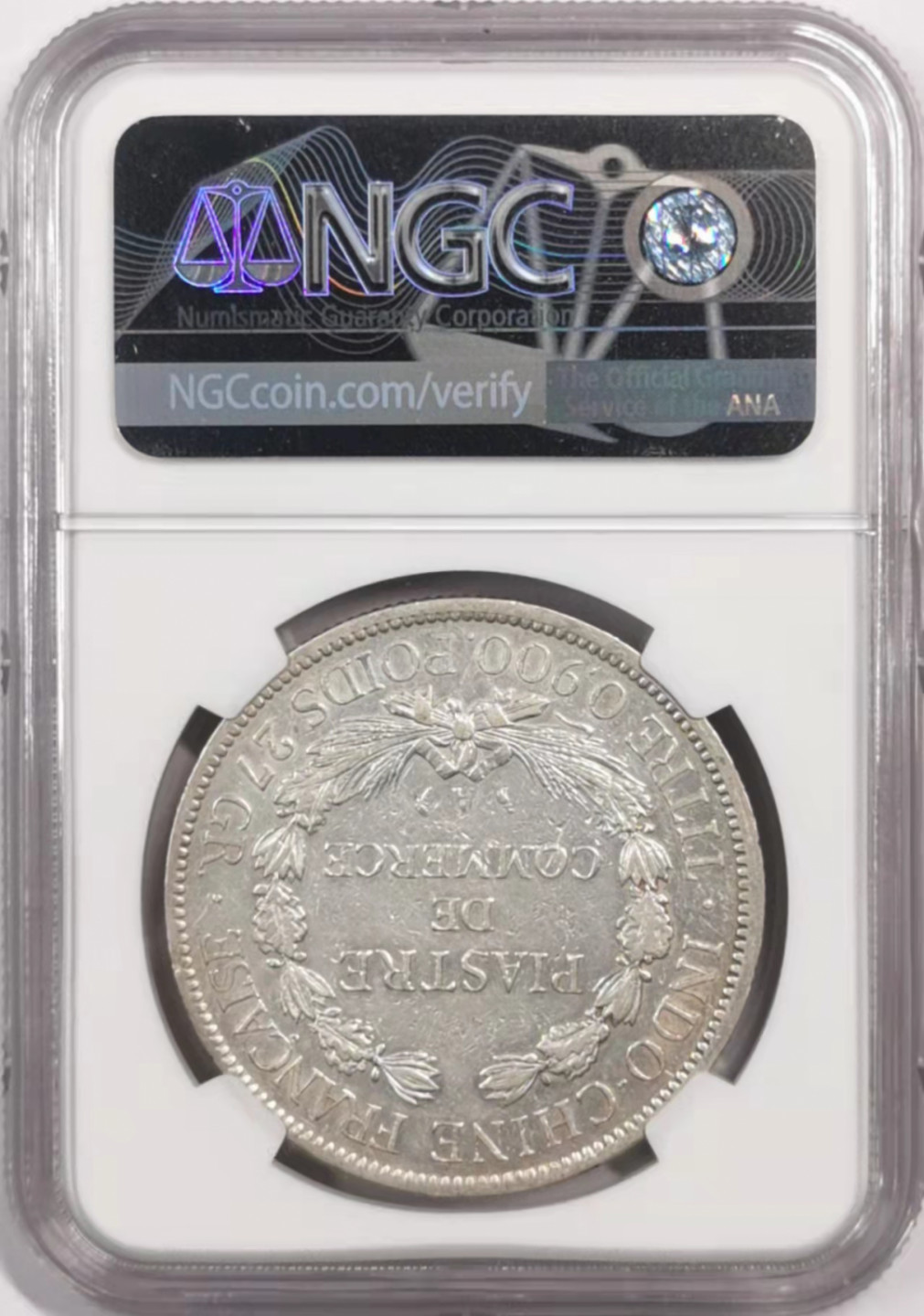 凡希社世界钱币微拍第一百七十九期 1900法属印度支那皮亚斯特大银NGC-XFD