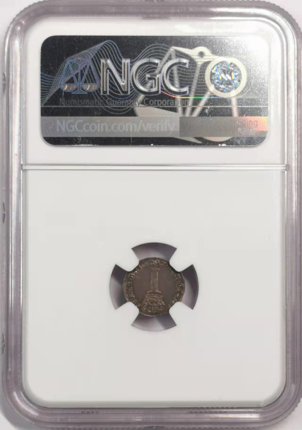 凡希社世界钱币微拍第一百七十九期 1753/2乔治一世银便士NGC-AU58骑字版