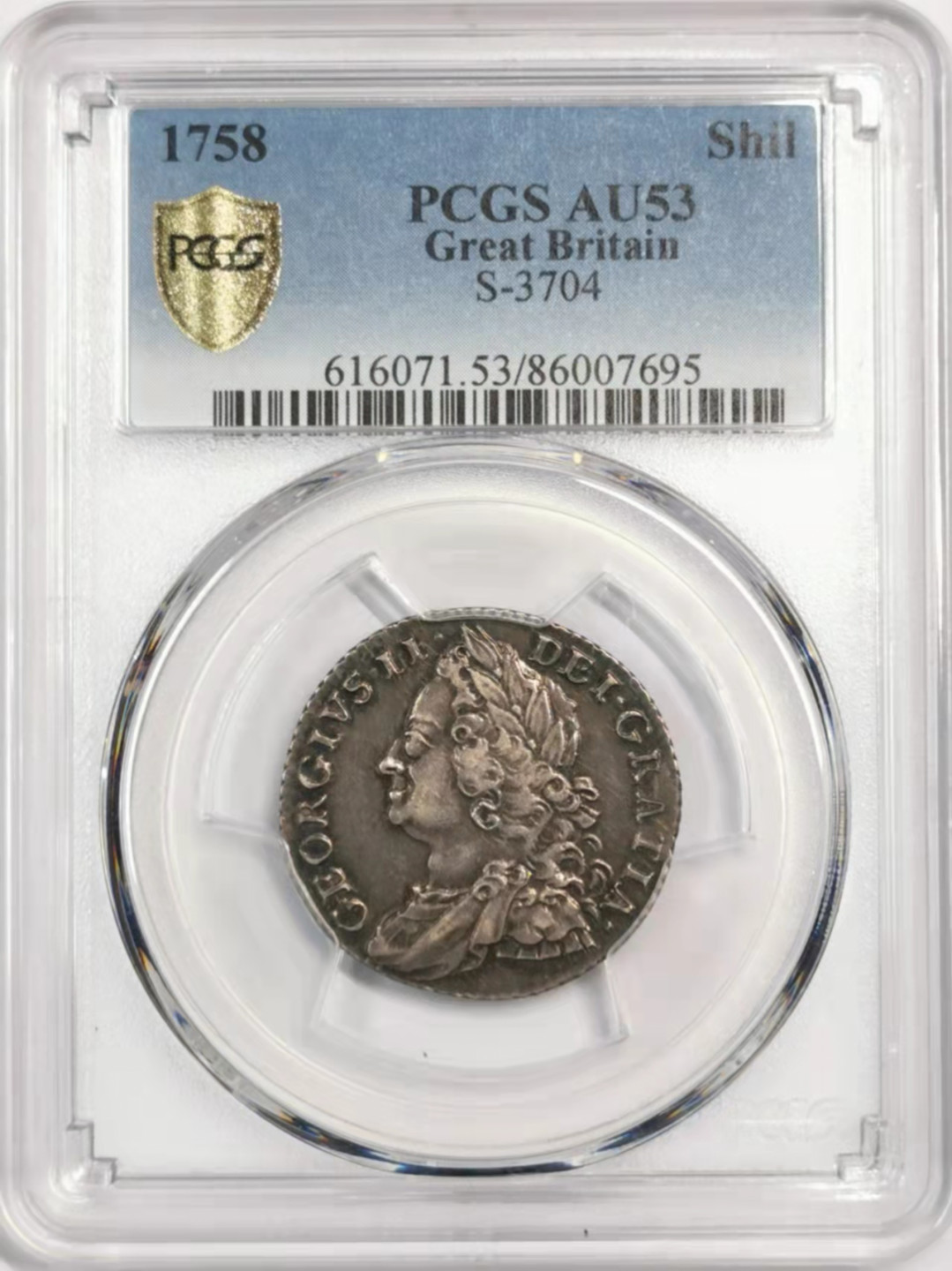 凡希社世界钱币微拍第一百七十九期 1758英国乔二先令PCGS-AU53