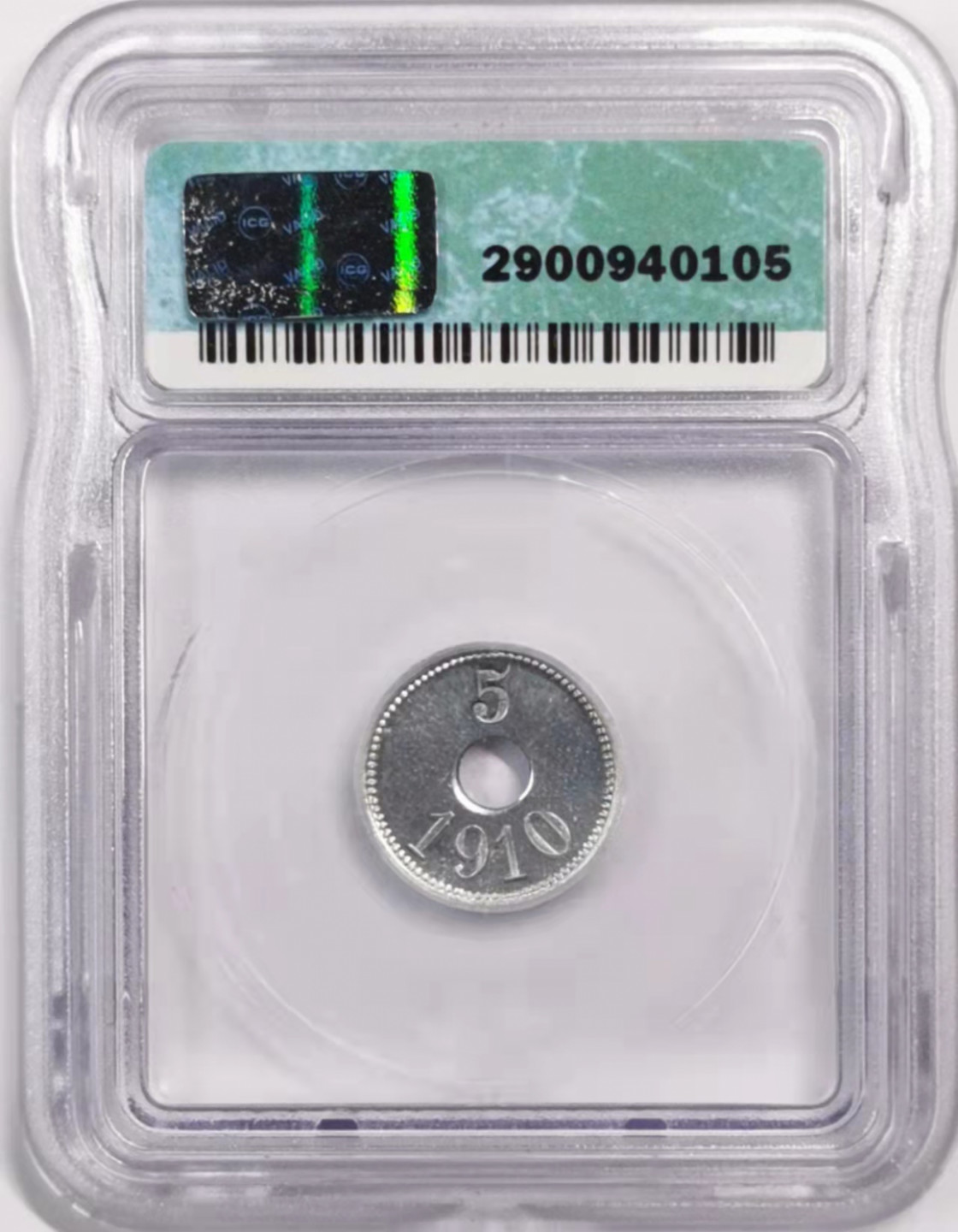 凡希社世界钱币微拍第一百七十九期 1910格陵兰KAP YORK代用币ICG-MS64