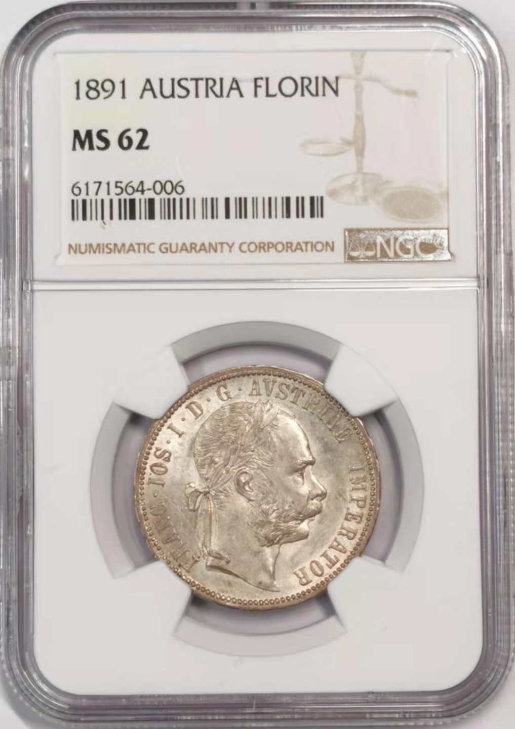 凡希社世界钱币微拍第一百七十九期 1891奥地利FL银币NGC-MS62