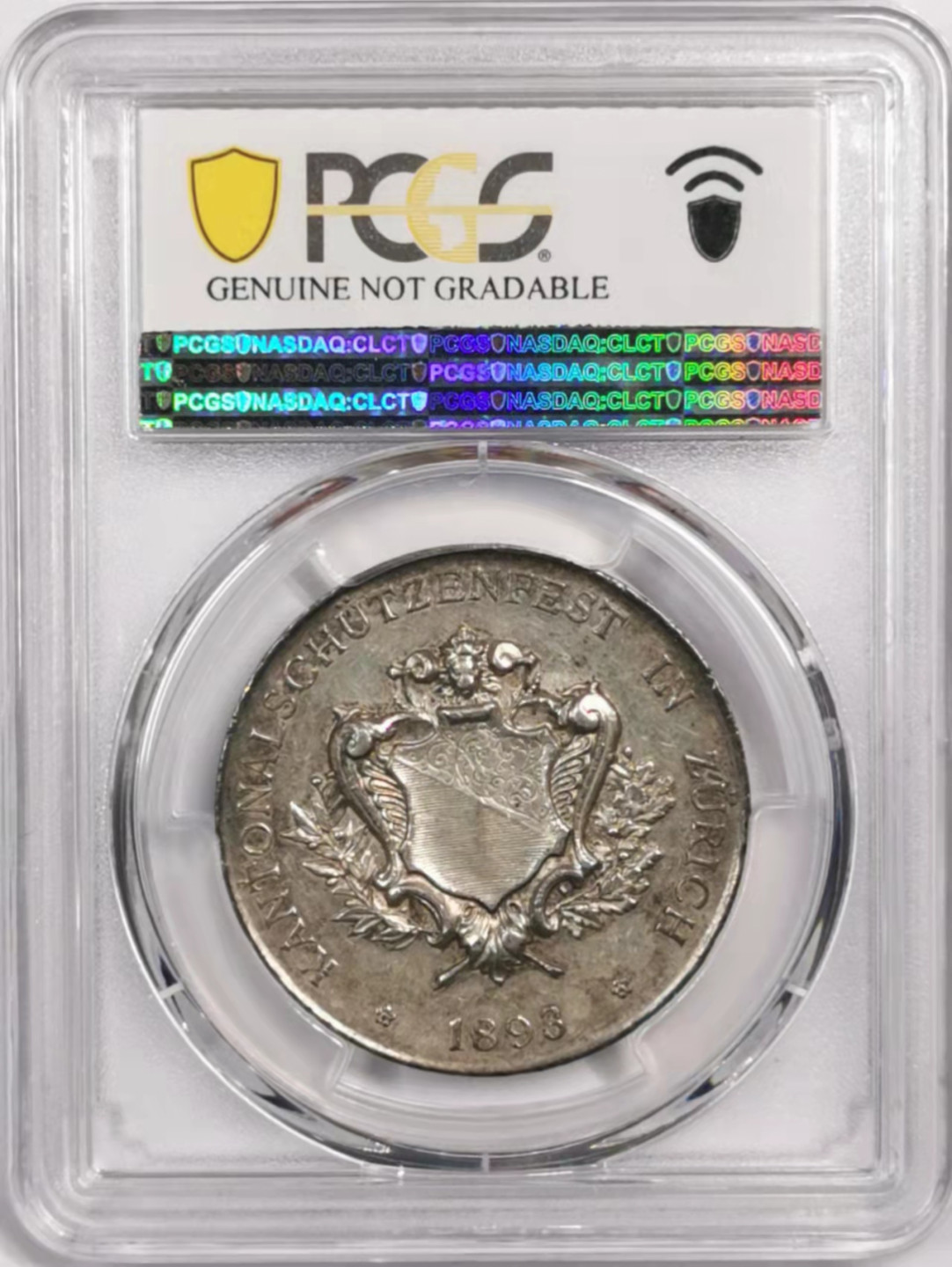 凡希社世界钱币微拍第一百七十九期 1893瑞士苏黎世射击节银章PCGS-AUD