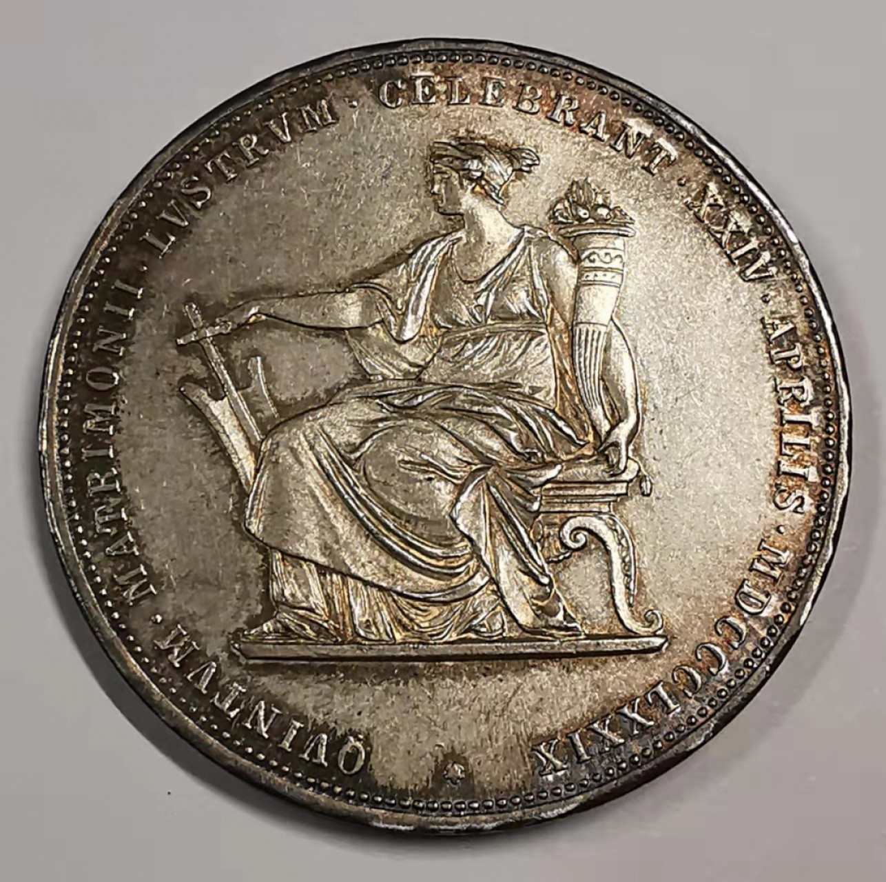 凡希社世界钱币微拍第一百七十九期 1862奥地利皇帝与茜茜公主2F大银AU/UNC