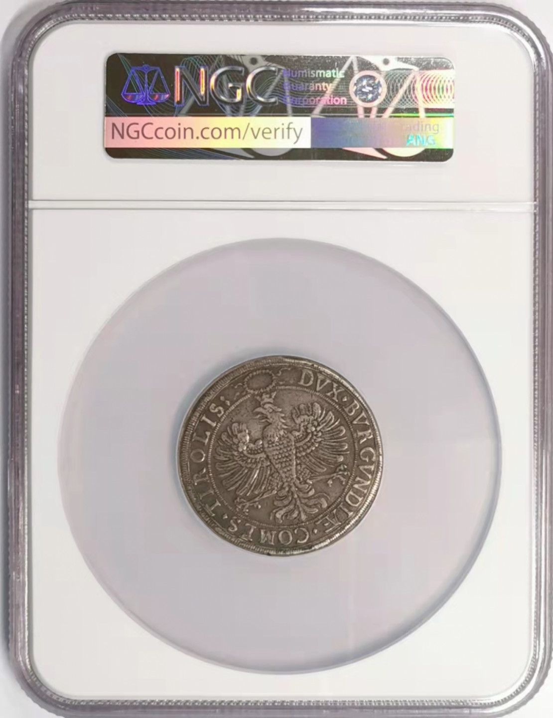 凡希社世界钱币微拍第一百七十九期 荐！1626神罗利奥波德与克劳蒂亚纪念2泰勒大银NGC-XF45