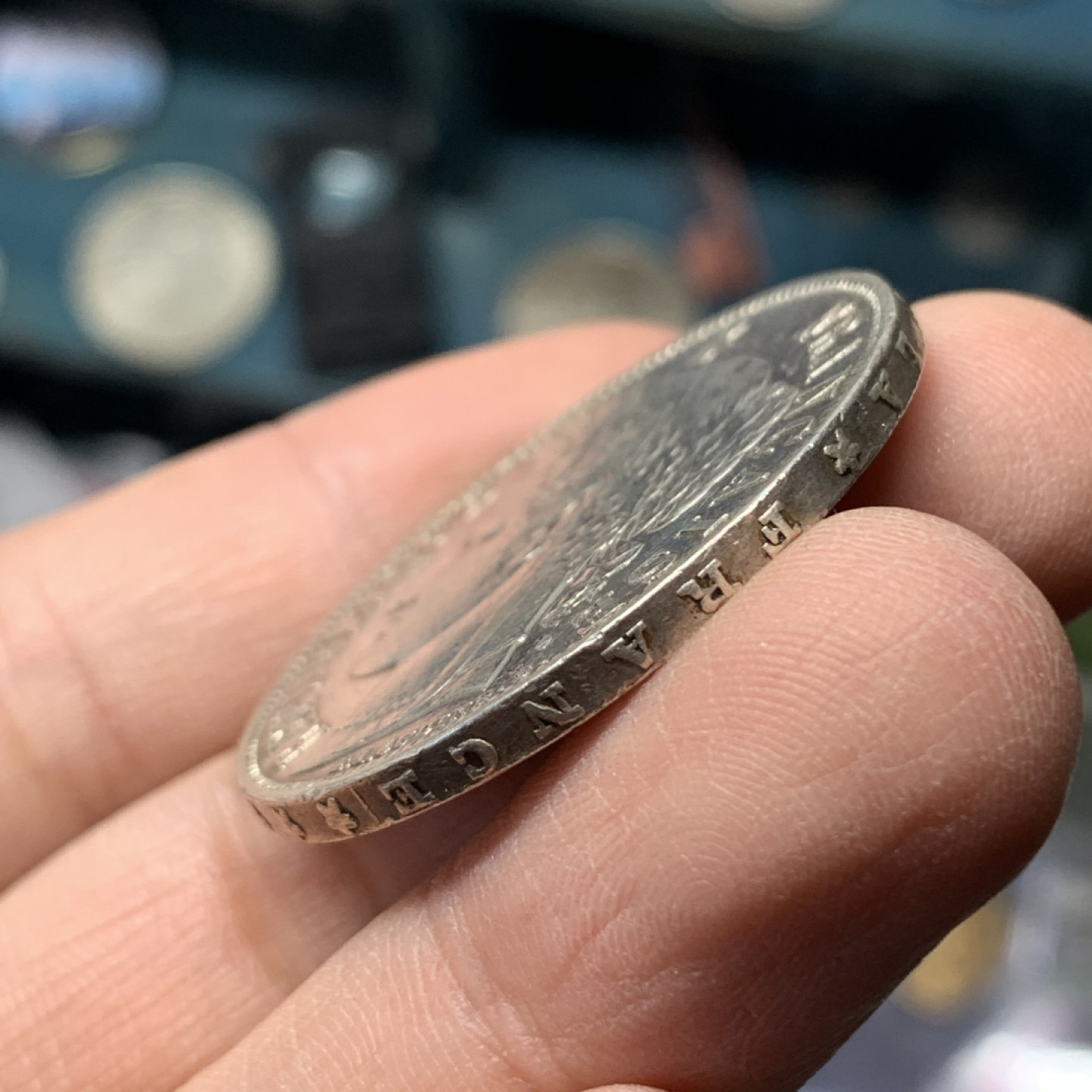 《竞宝斋》钱币微拍-第17场-本周日，周一2场连拍（全场顺丰包邮） 法国 1870年 谷物女神 5法郎 大银币 好品