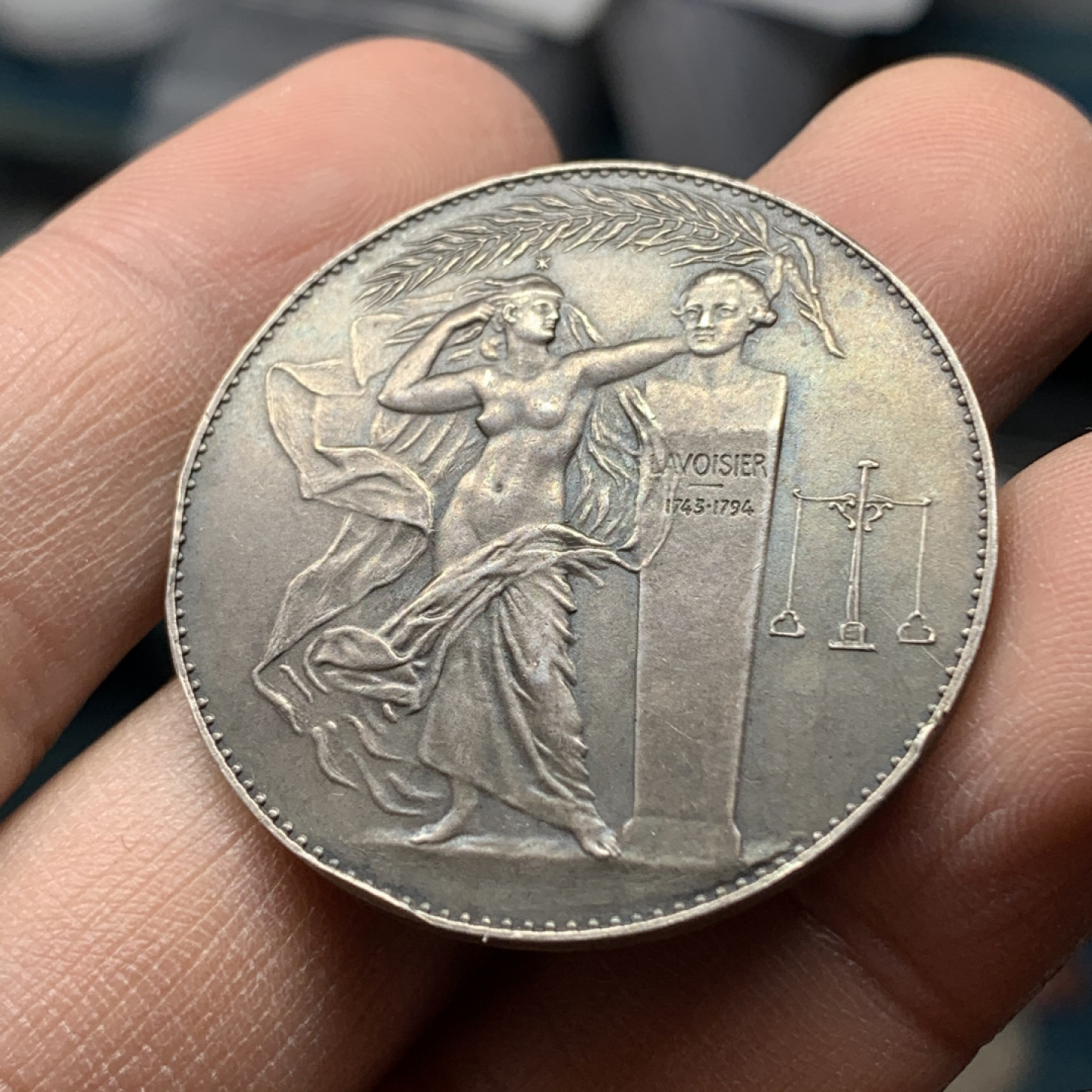 《竞宝斋》钱币微拍-第17场-本周日，周一2场连拍（全场顺丰包邮） 法国工业协会银章  22克 36.6mm 1900-1923