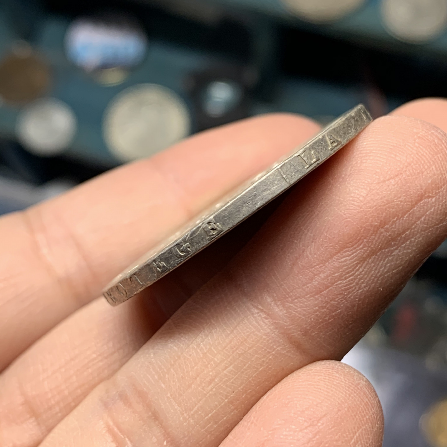 《竞宝斋》钱币微拍-第17场-本周日，周一2场连拍（全场顺丰包邮） 法国 1841年 菲利普一世 5法郎 大银币 原光 花枝和人像面细节清晰 