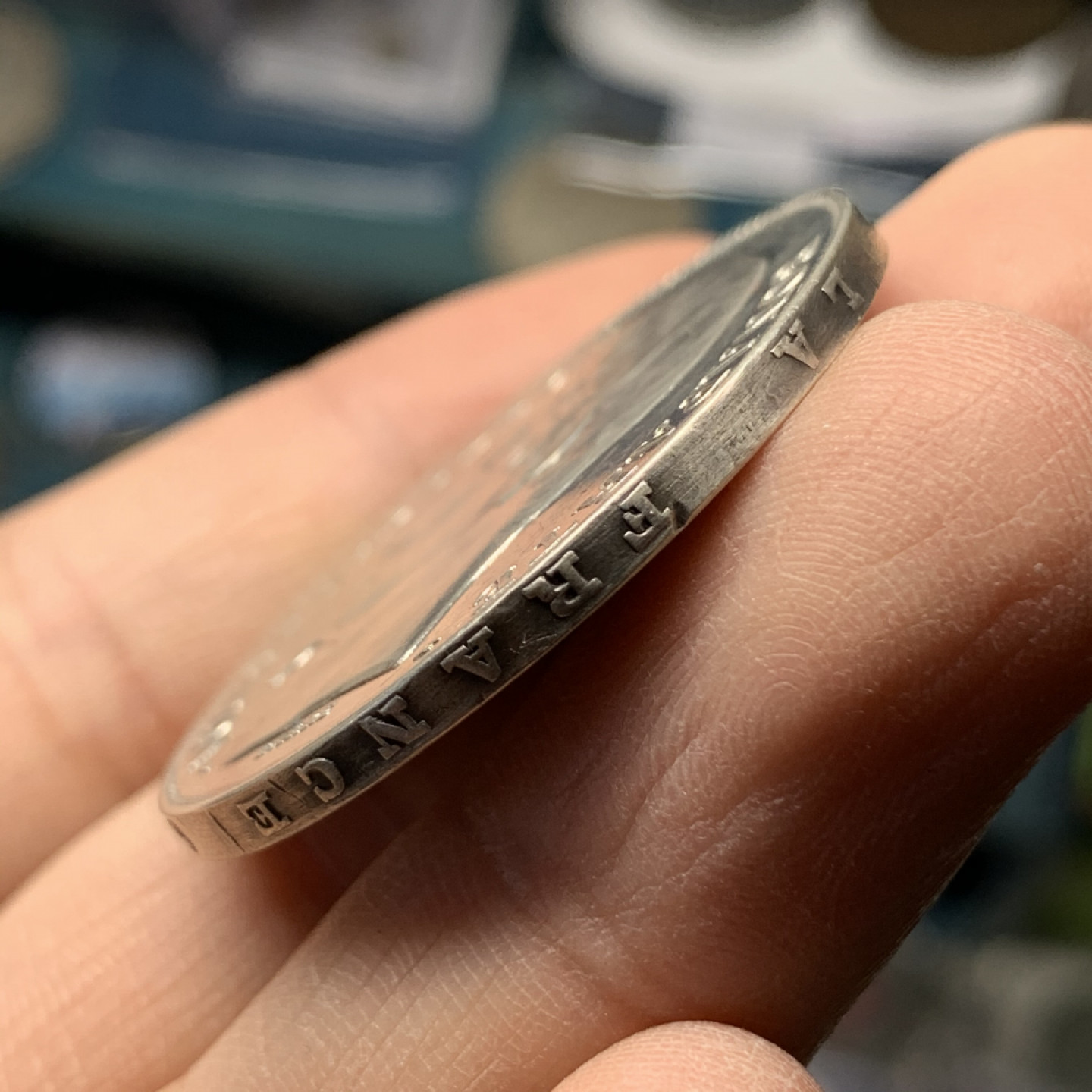 《竞宝斋》钱币微拍-第17场-本周日，周一2场连拍（全场顺丰包邮） 法国 1852年 拿破仑三世 5法郎 大银币 好品难得