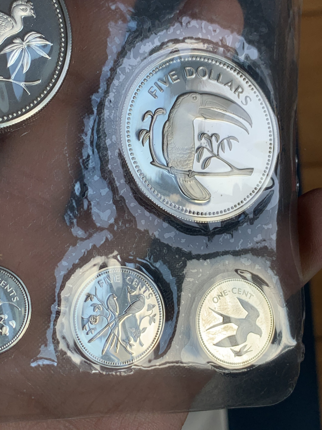 《竞宝斋》钱币微拍-第18场-本周日，周一2场连拍（全场顺丰包邮） 伯利兹 1974年 8枚装 全银套币102.79克 0.925银 29.80+26.40+19.89+9.94+6.60+2.79+4.35+3.02   绒盒保证，证书齐全，无破损