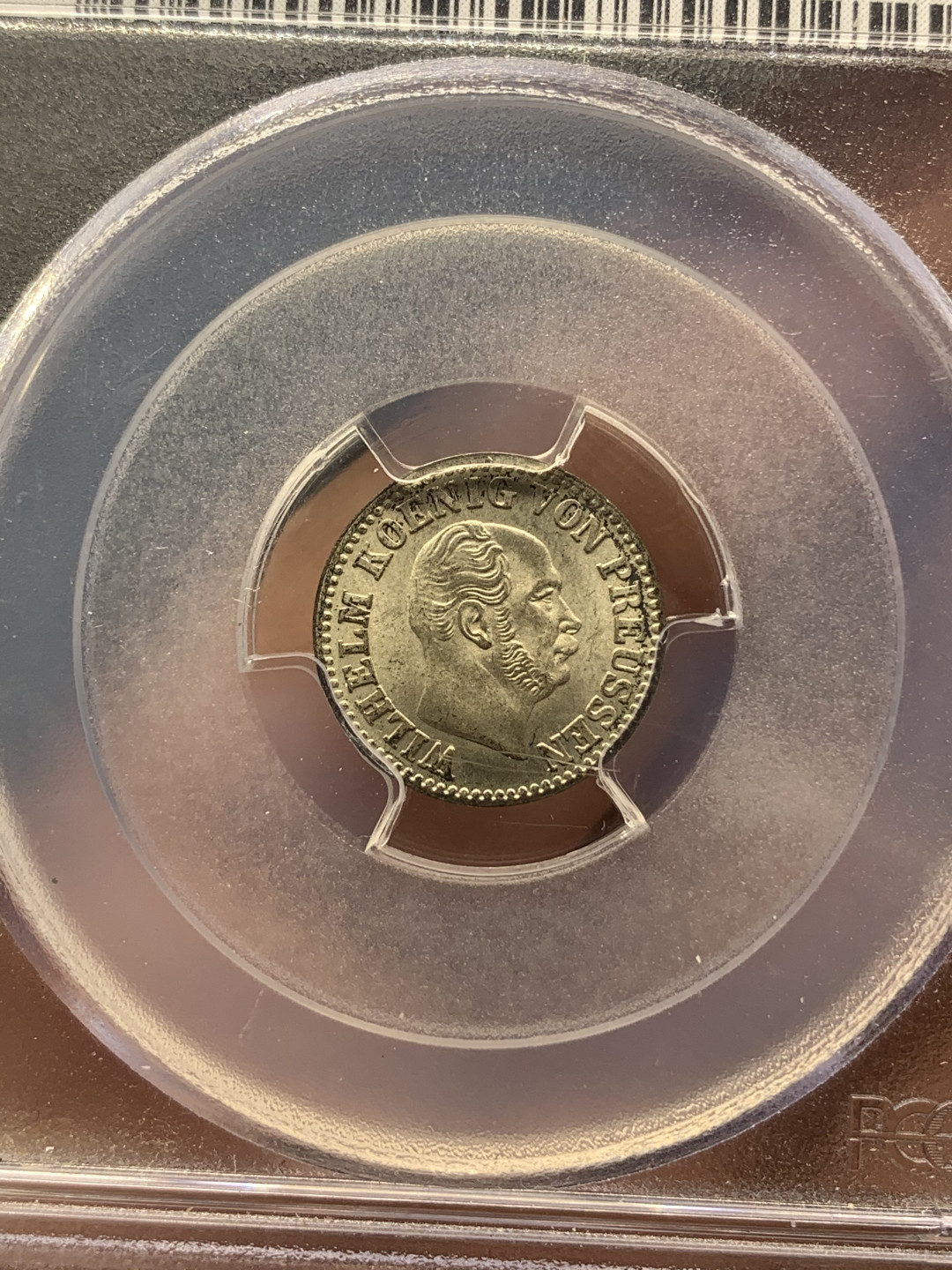 《竞宝斋》钱币微拍-第18场-本周日，周一2场连拍（全场顺丰包邮） PCGS MS65 一对 德国普鲁士1871年1/2格罗申银币+1873年1格罗申银币