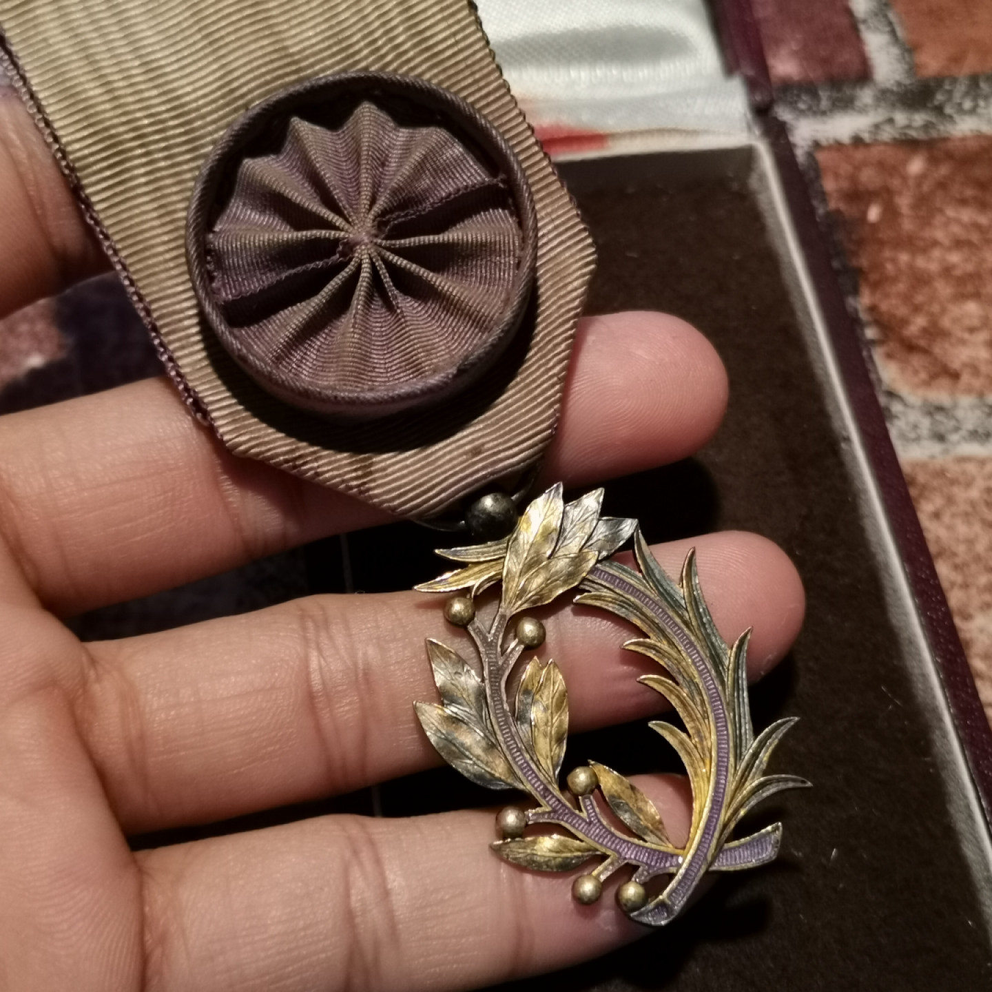 世界勋奖徽章拍卖第5期 法国银质军官级棕榈叶勋章