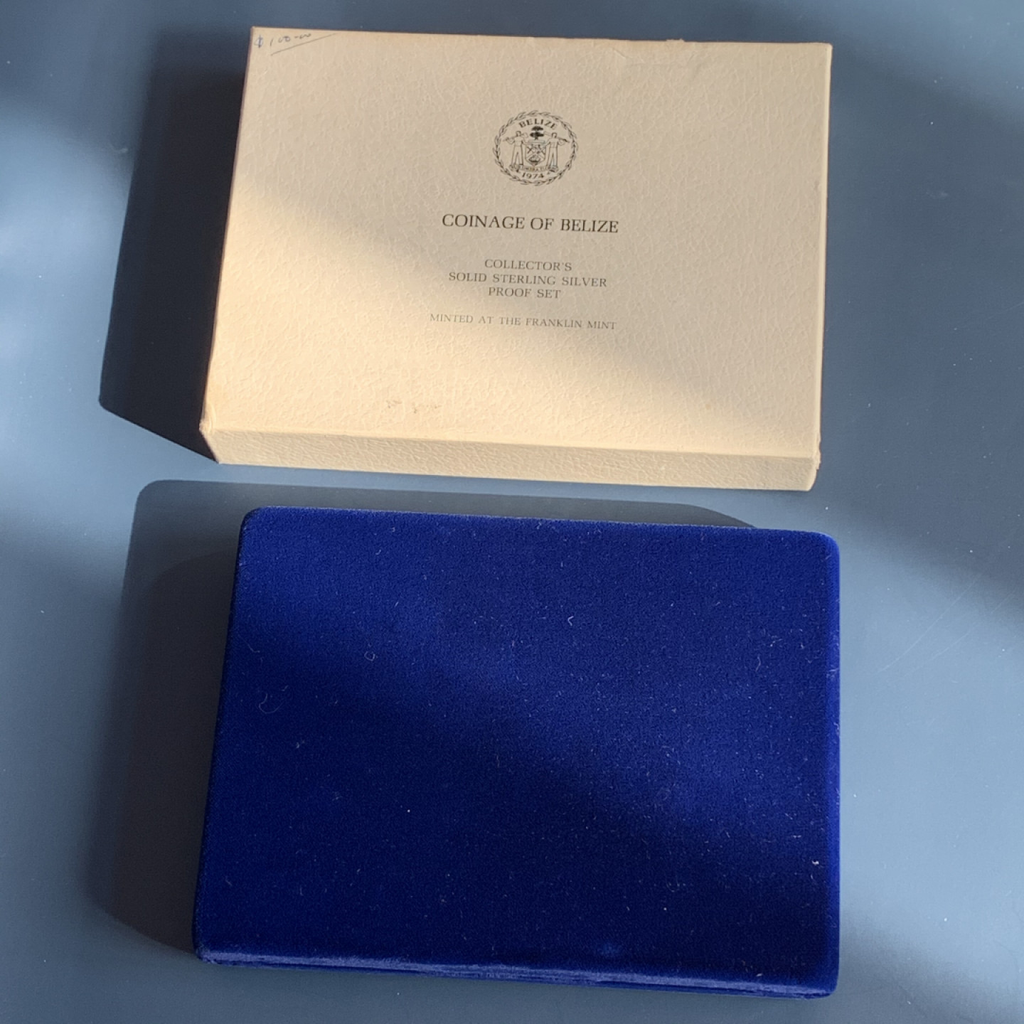 《竞宝斋》钱币微拍-第18场-本周日，周一2场连拍（全场顺丰包邮） 伯利兹 1974年 8枚装 全银套币102.79克 0.925银 29.80+26.40+19.89+9.94+6.60+2.79+4.35+3.02   绒盒保证，证书齐全，无破损