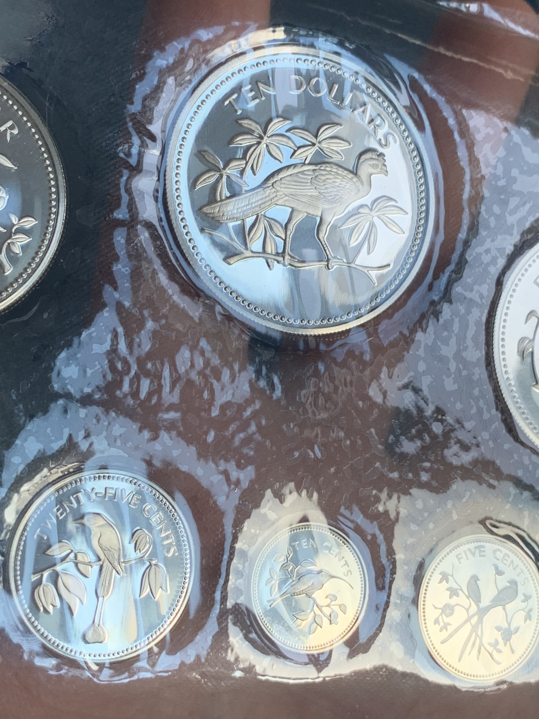 《竞宝斋》钱币微拍-第18场-本周日，周一2场连拍（全场顺丰包邮） 伯利兹 1974年 8枚装 全银套币102.79克 0.925银 29.80+26.40+19.89+9.94+6.60+2.79+4.35+3.02   绒盒保证，证书齐全，无破损