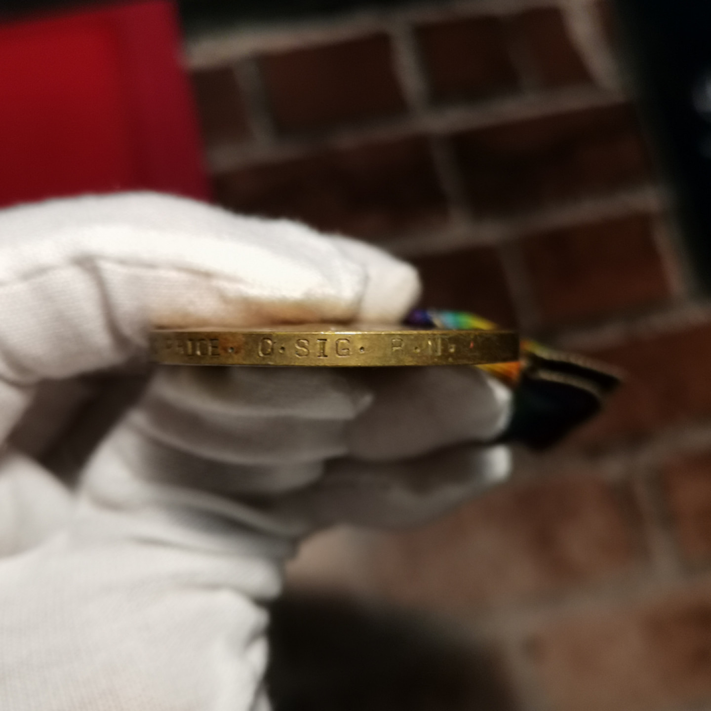 世界勋奖徽章拍卖第6期 长绶带*英国一战胜利奖章*带边铭