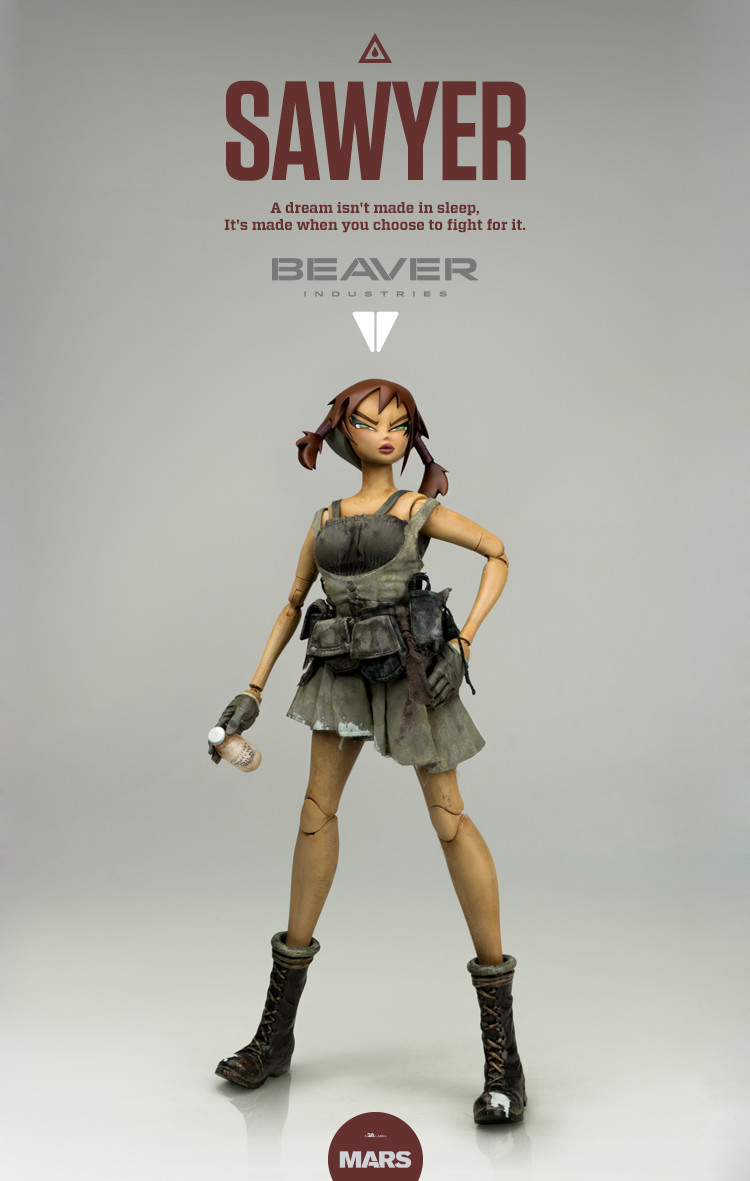零元拍：绝版尖货1/6 3A BEAVER INDUSTRIES – SAWYER合金装备奶牛妹
