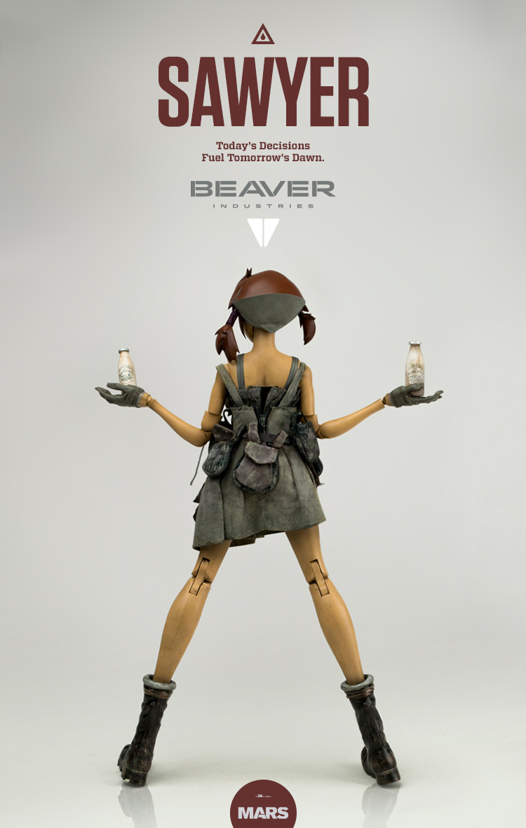 零元拍：绝版尖货1/6 3A BEAVER INDUSTRIES – SAWYER合金装备奶牛妹