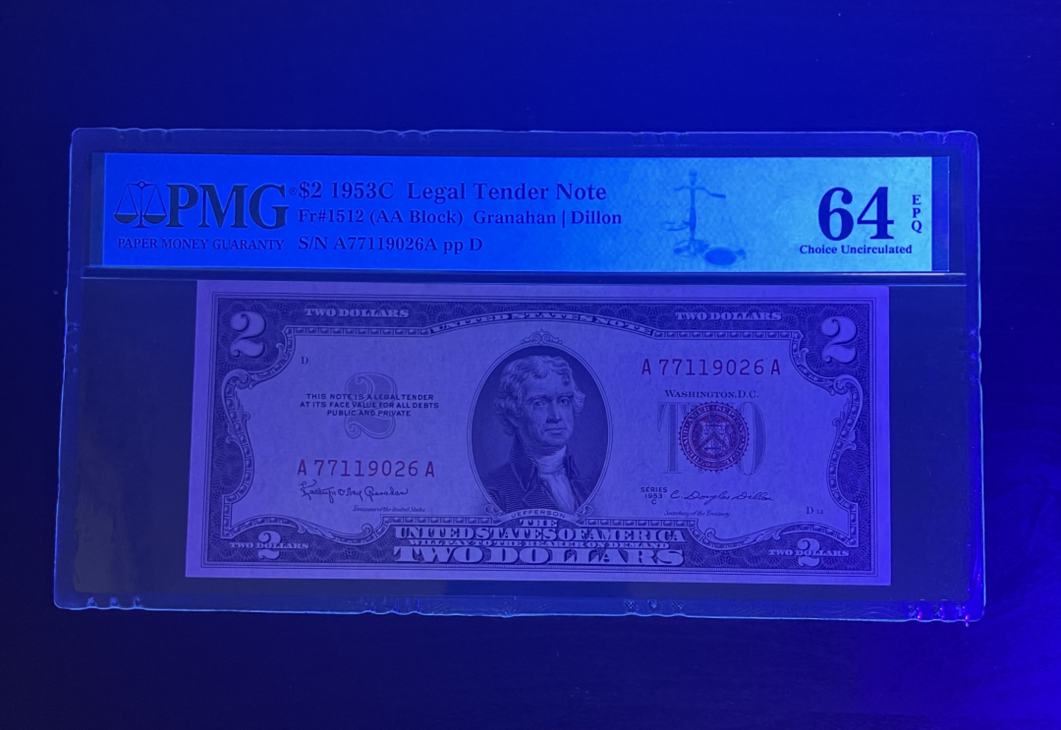 【丑猫1207】今晚8点整，自动快拍！ 【1953年】红库AA冠2美元epq