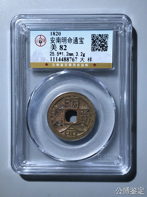 小骏钱币 安南明命通宝大洋