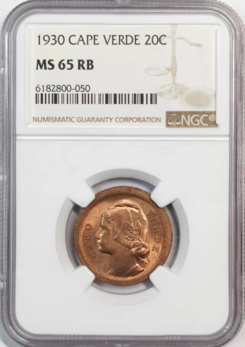 凡希社世界钱币微拍第一百八十期 1930葡属佛得角20分NGC-MS64
